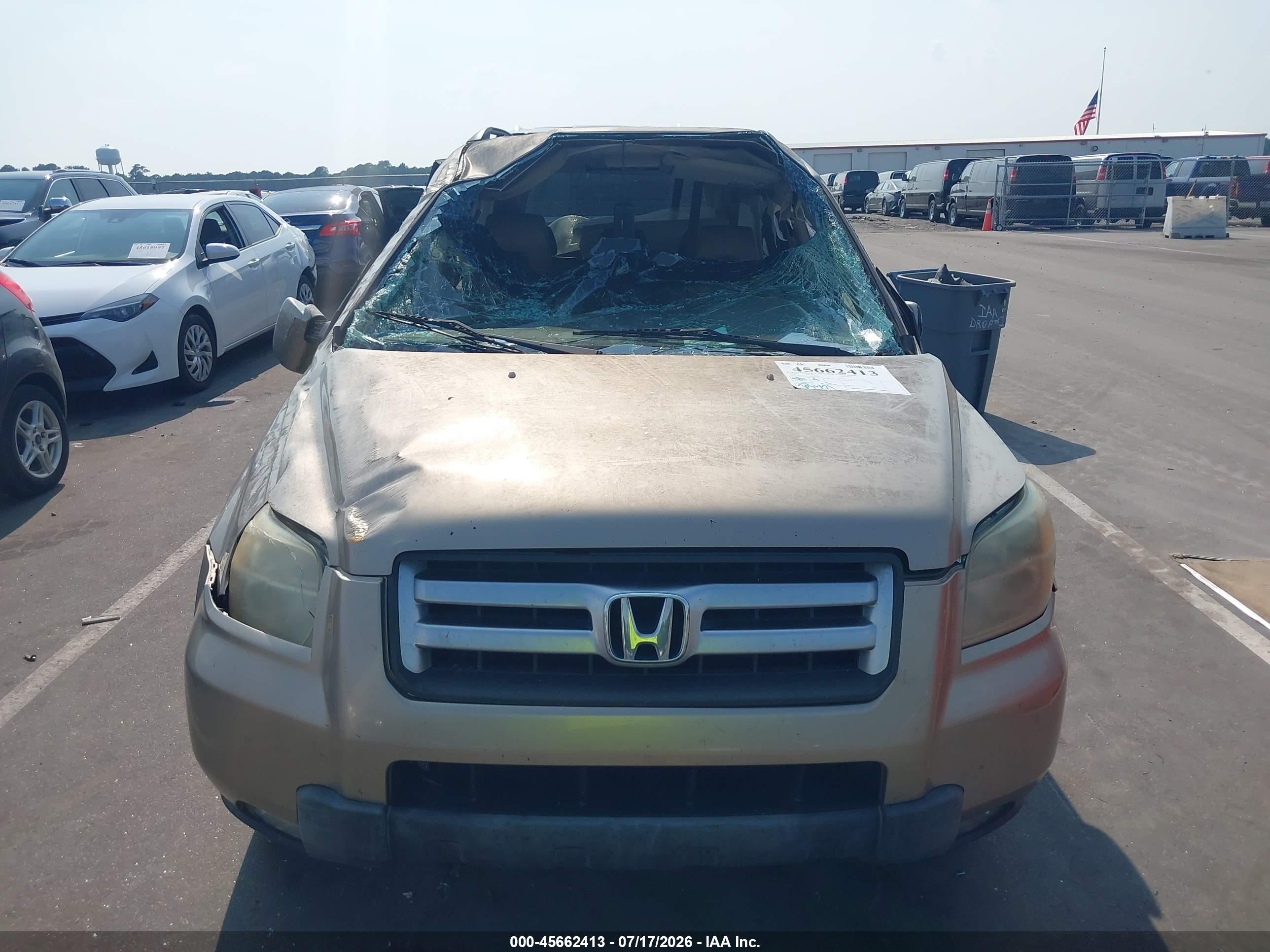 2006 Honda Pilot Ex-l Gold vin: 5FNYF28656B000575
