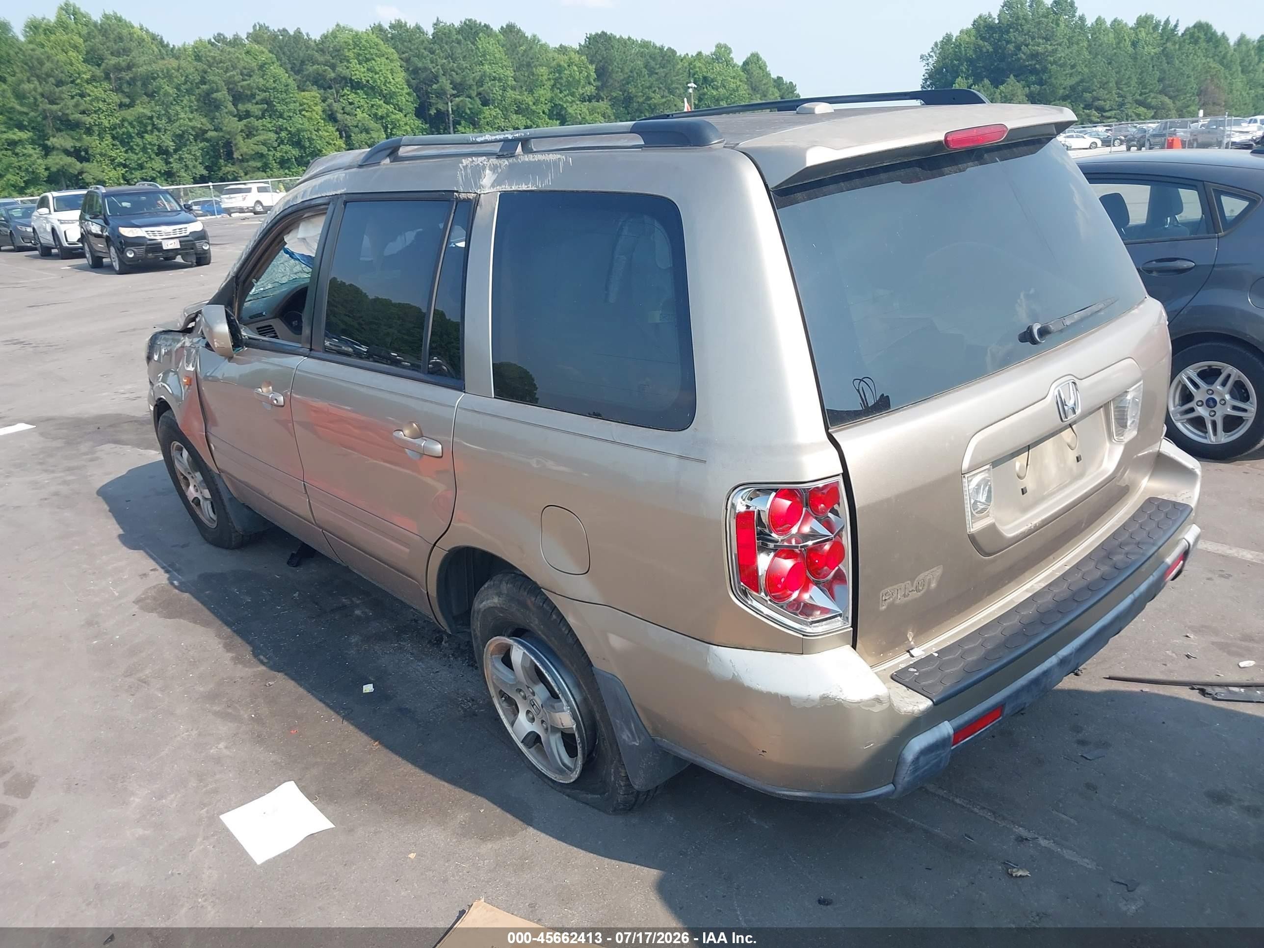 2006 Honda Pilot Ex-l Gold vin: 5FNYF28656B000575