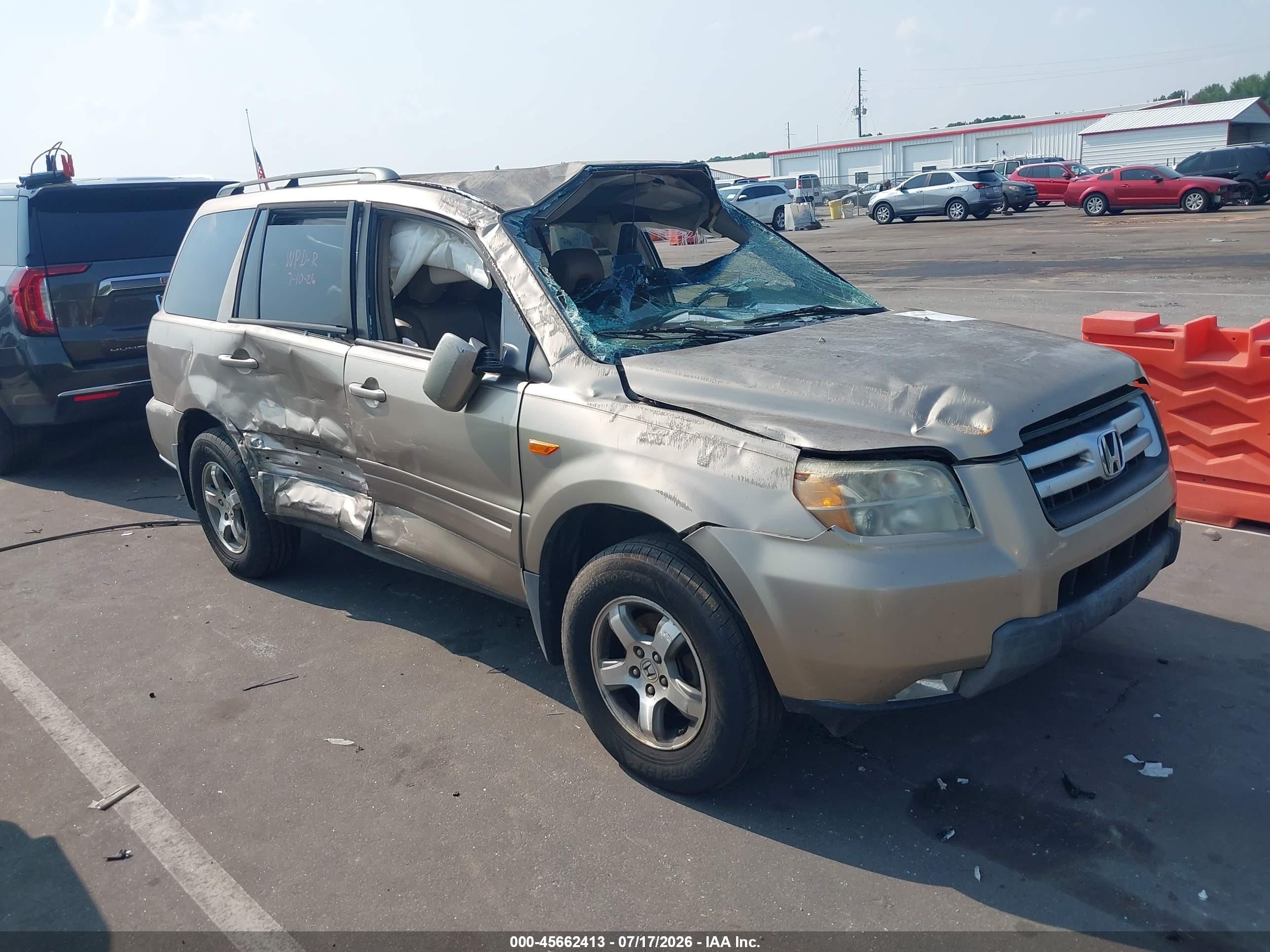 2006 Honda Pilot Ex-l Gold vin: 5FNYF28656B000575