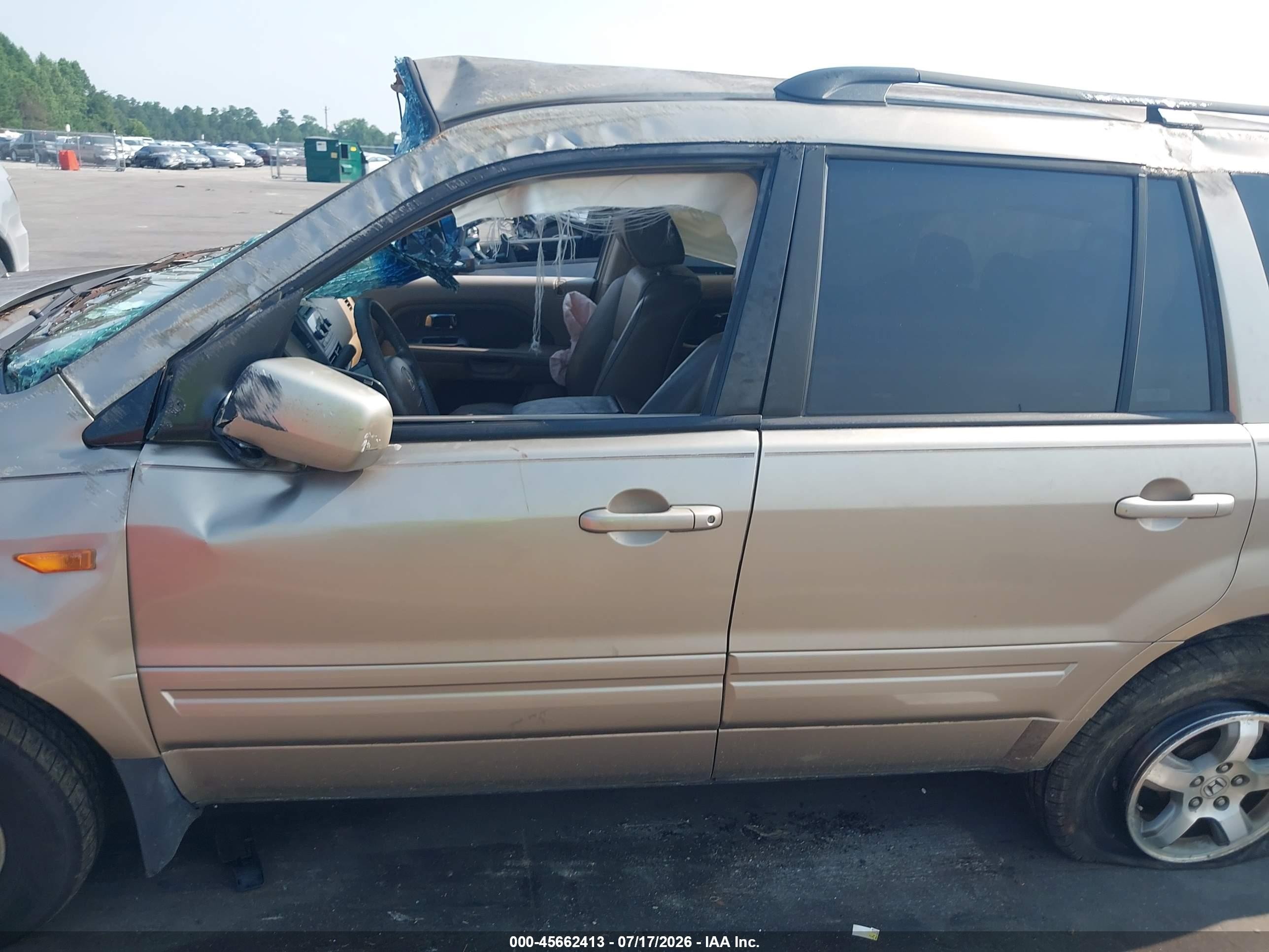 2006 Honda Pilot Ex-l Gold vin: 5FNYF28656B000575
