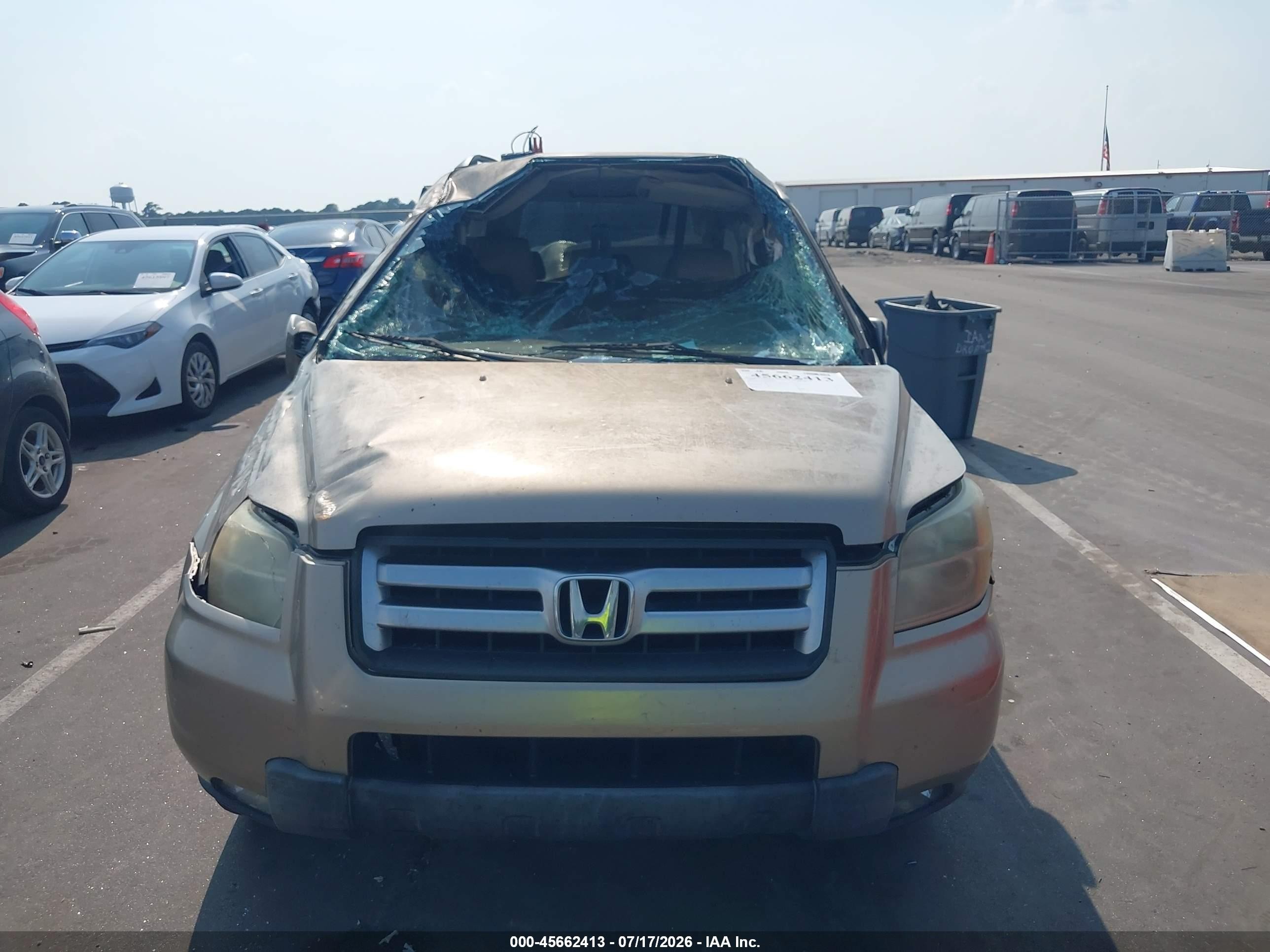 2006 Honda Pilot Ex-l Gold vin: 5FNYF28656B000575