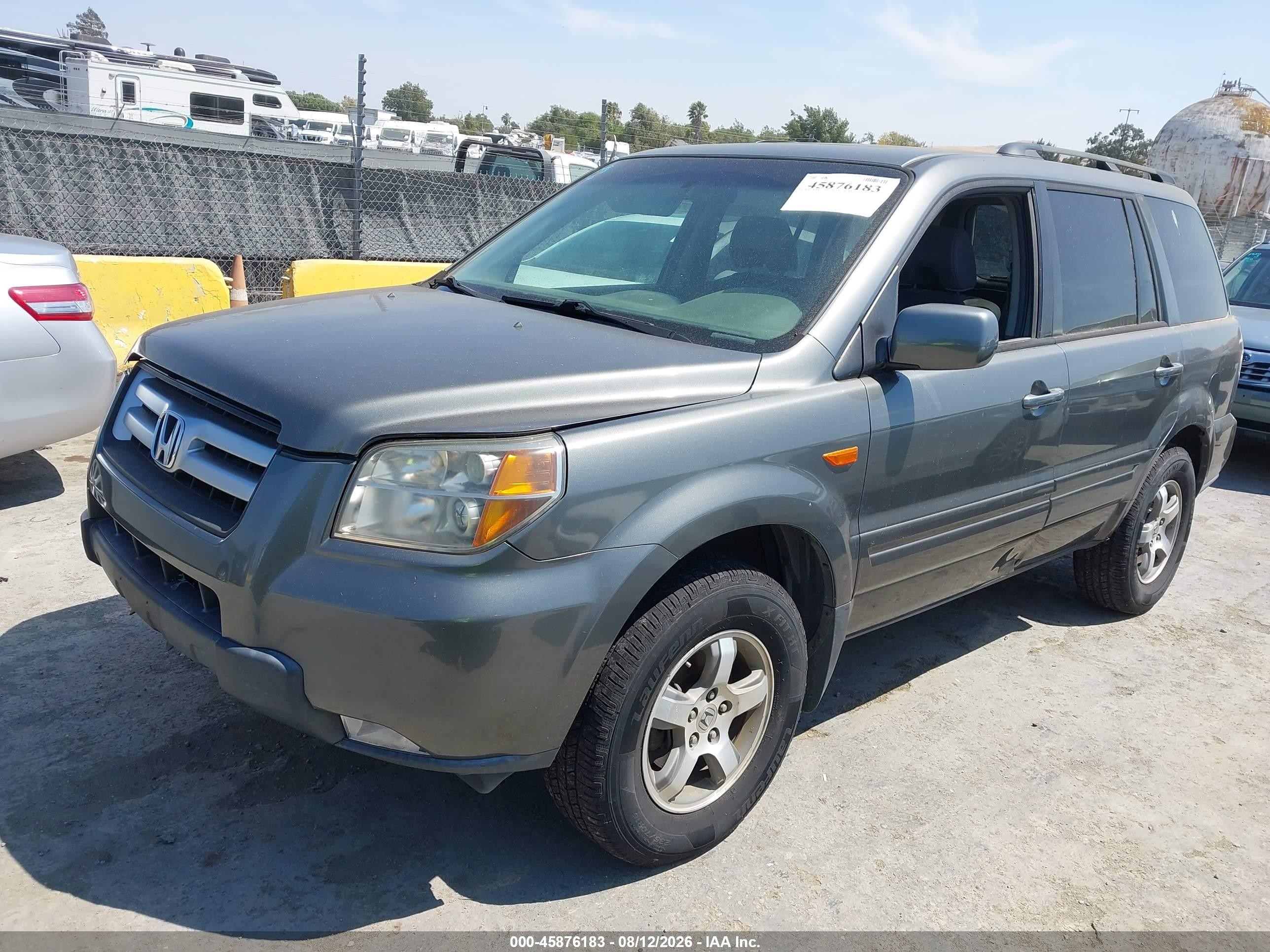 2007 Honda Pilot Ex-l Gray vin: 5FNYF28657B009763