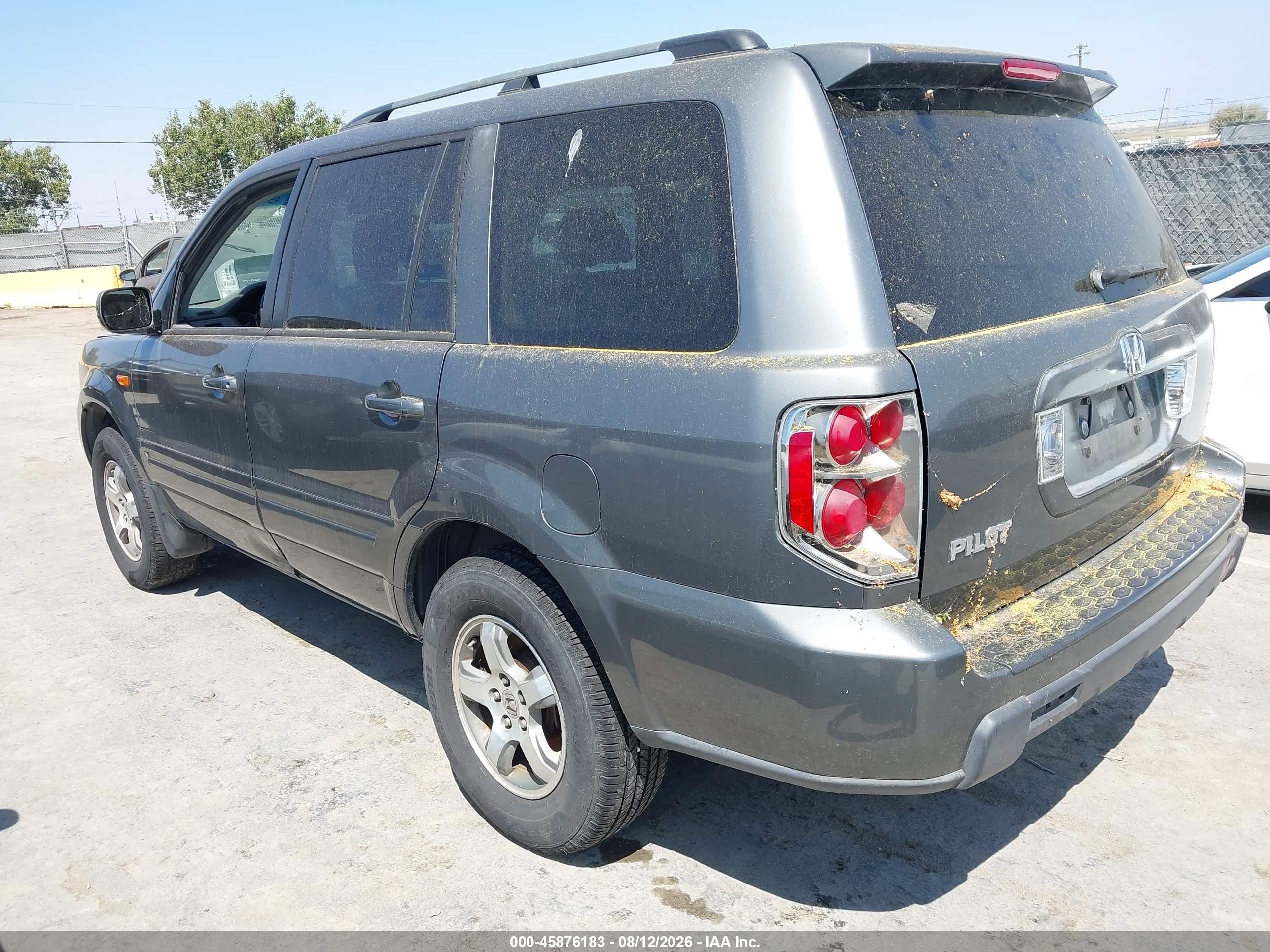 2007 Honda Pilot Ex-l Gray vin: 5FNYF28657B009763
