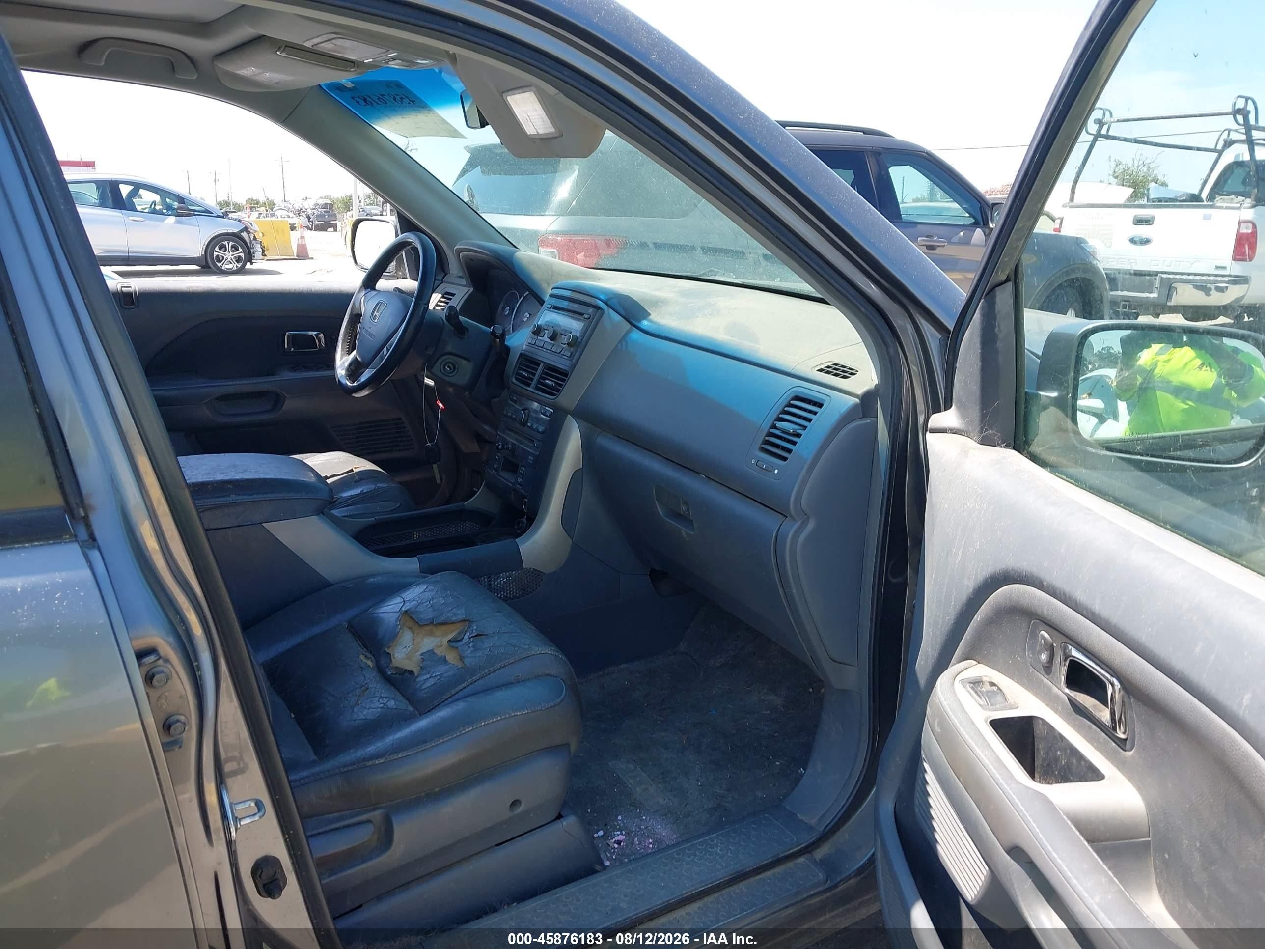 2007 Honda Pilot Ex-l Gray vin: 5FNYF28657B009763