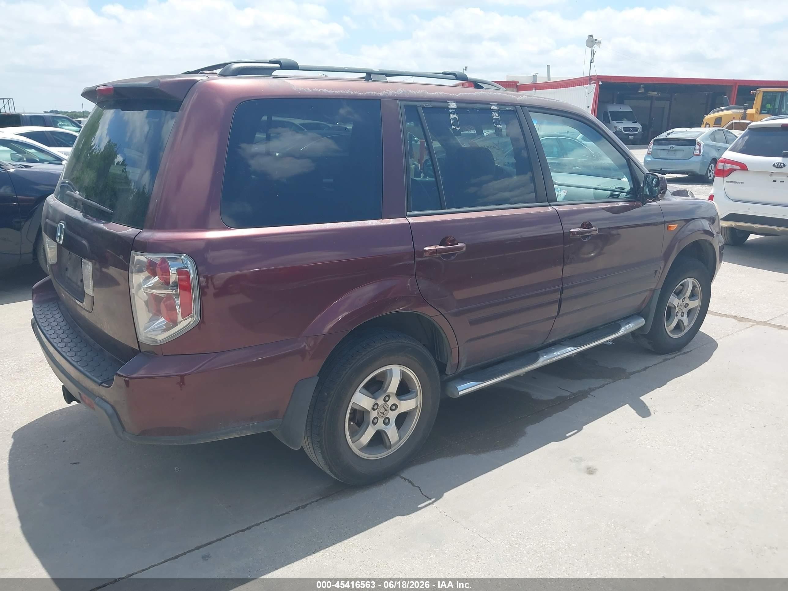 2008 Honda Pilot Ex-l Maroon vin: 5FNYF28658B005701