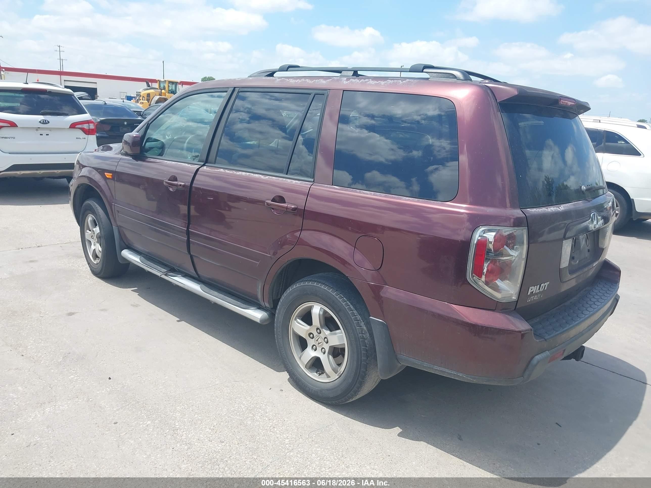 2008 Honda Pilot Ex-l Maroon vin: 5FNYF28658B005701