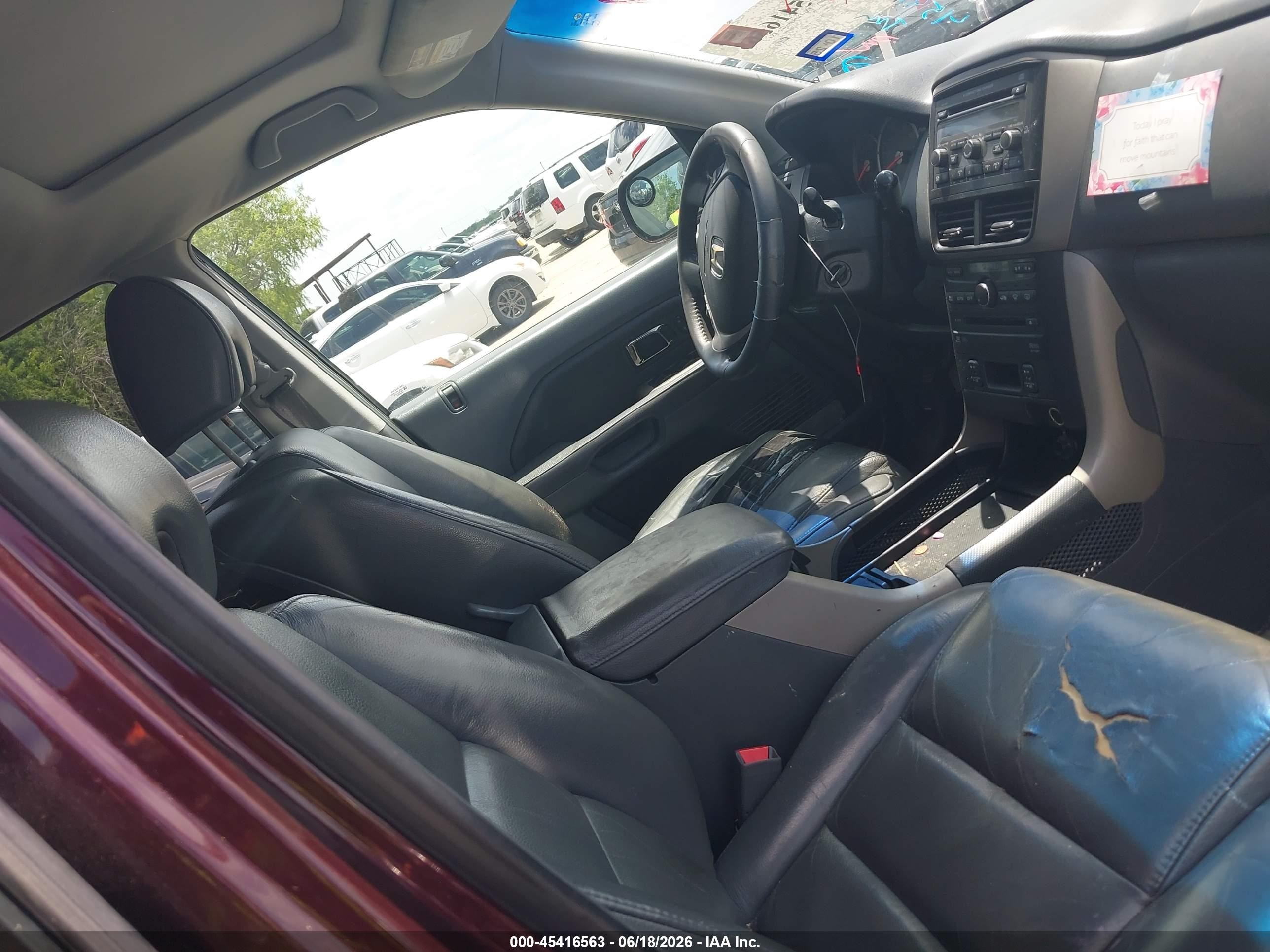 2008 Honda Pilot Ex-l Maroon vin: 5FNYF28658B005701