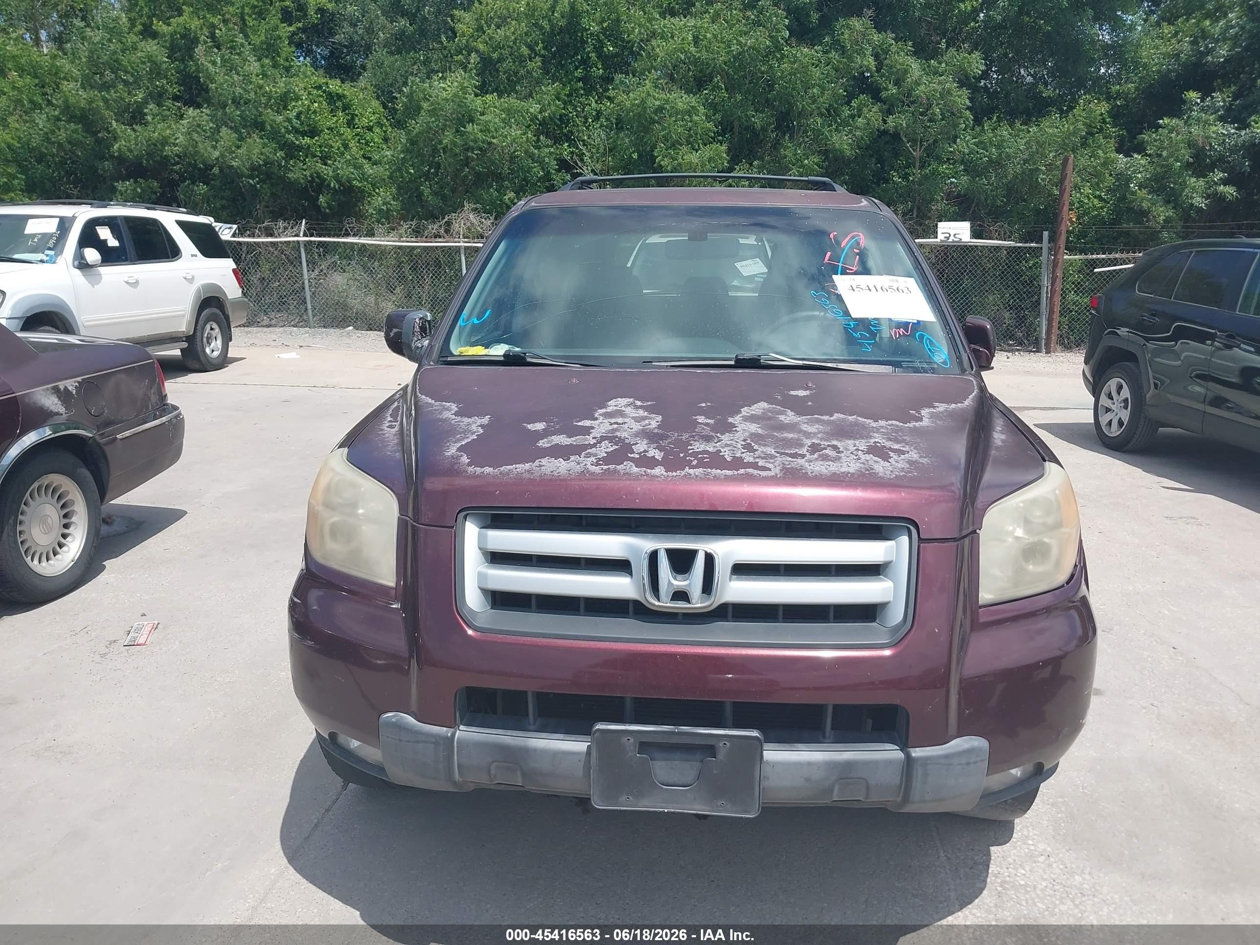2008 Honda Pilot Ex-l Maroon vin: 5FNYF28658B005701