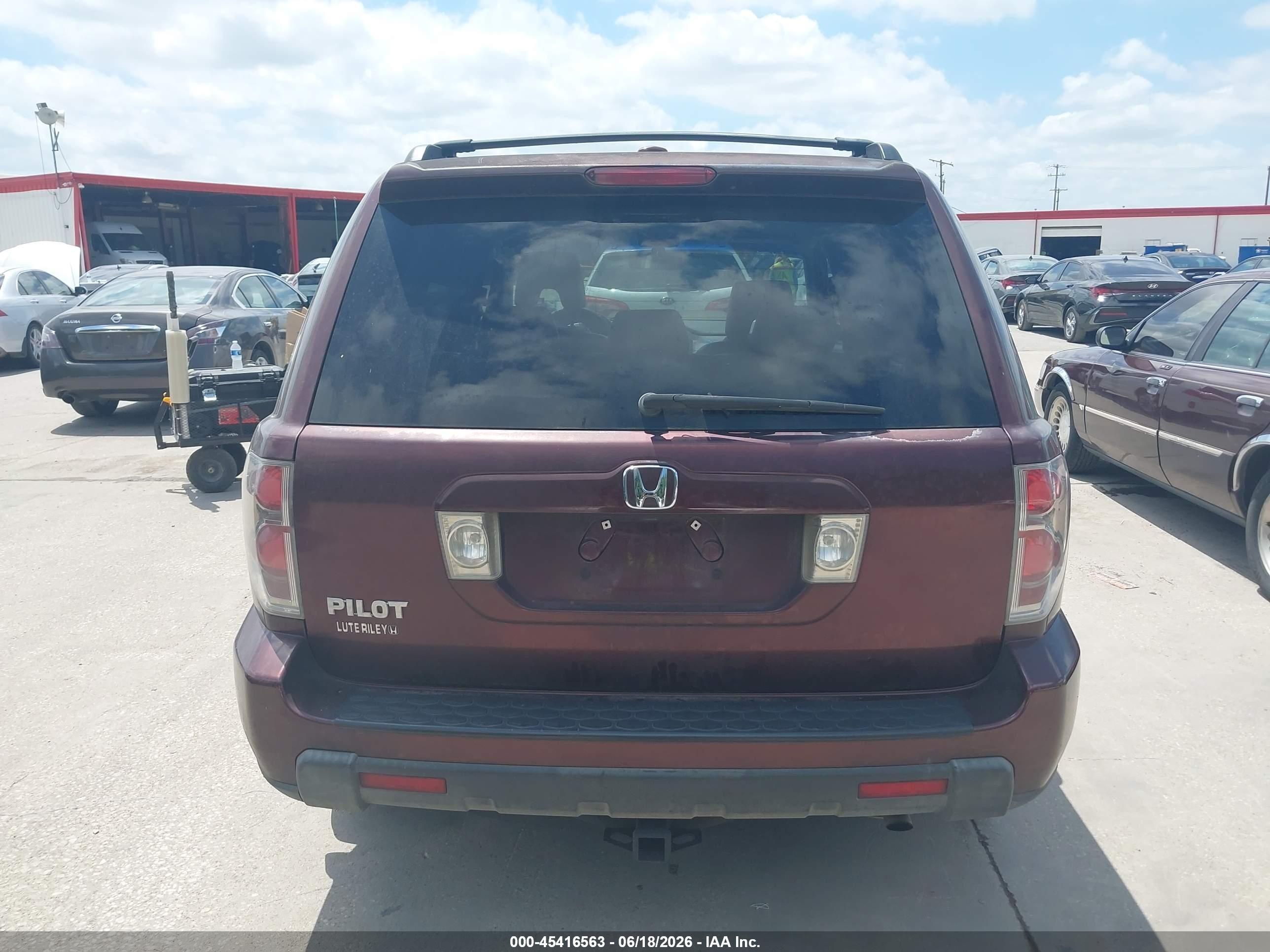 2008 Honda Pilot Ex-l Maroon vin: 5FNYF28658B005701