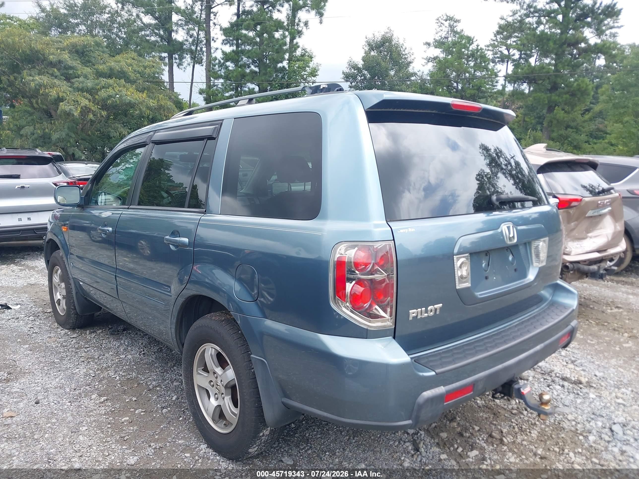 2006 Honda Pilot Ex-l Blue vin: 5FNYF28666B018356