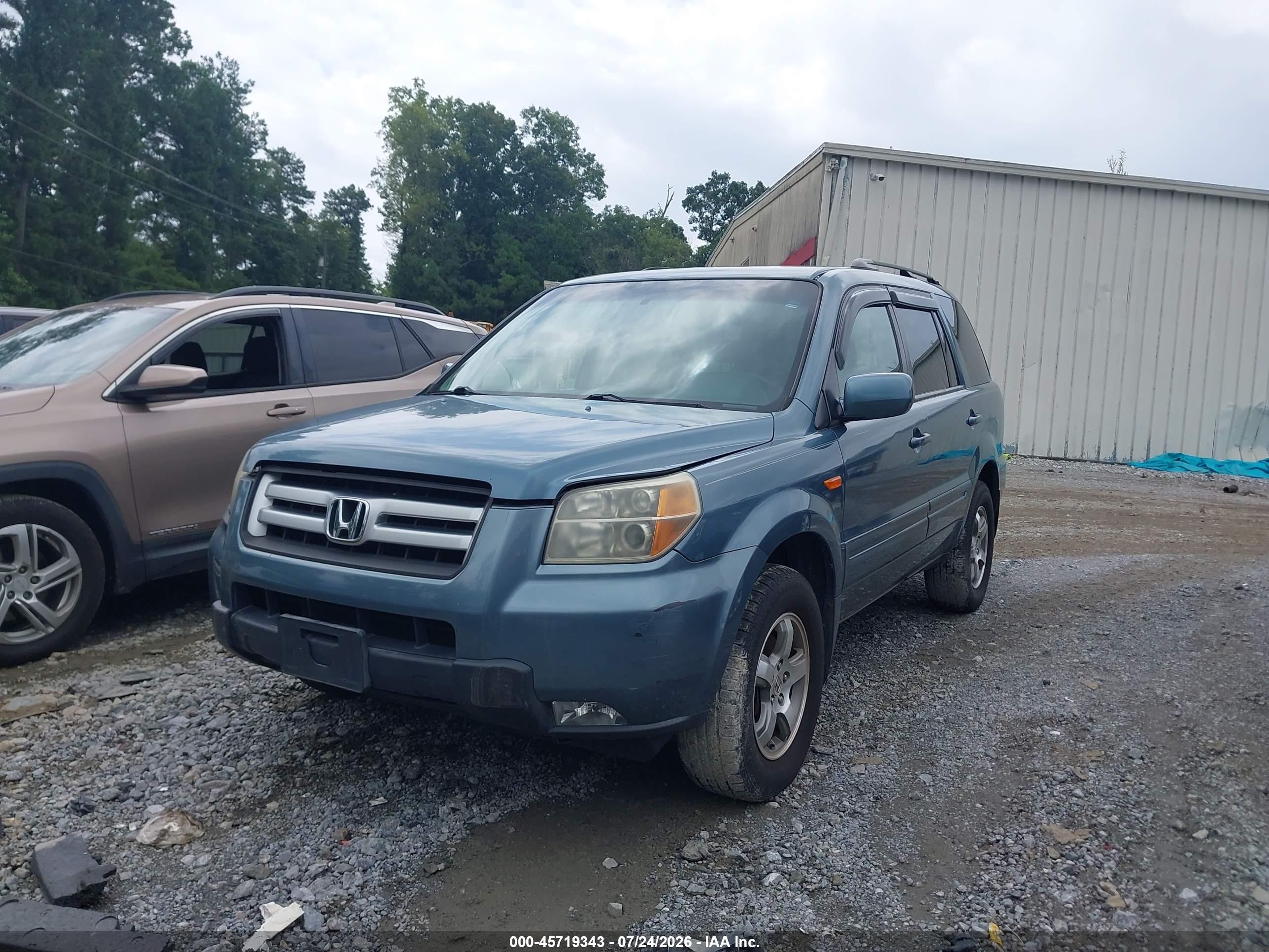 2006 Honda Pilot Ex-l Blue vin: 5FNYF28666B018356