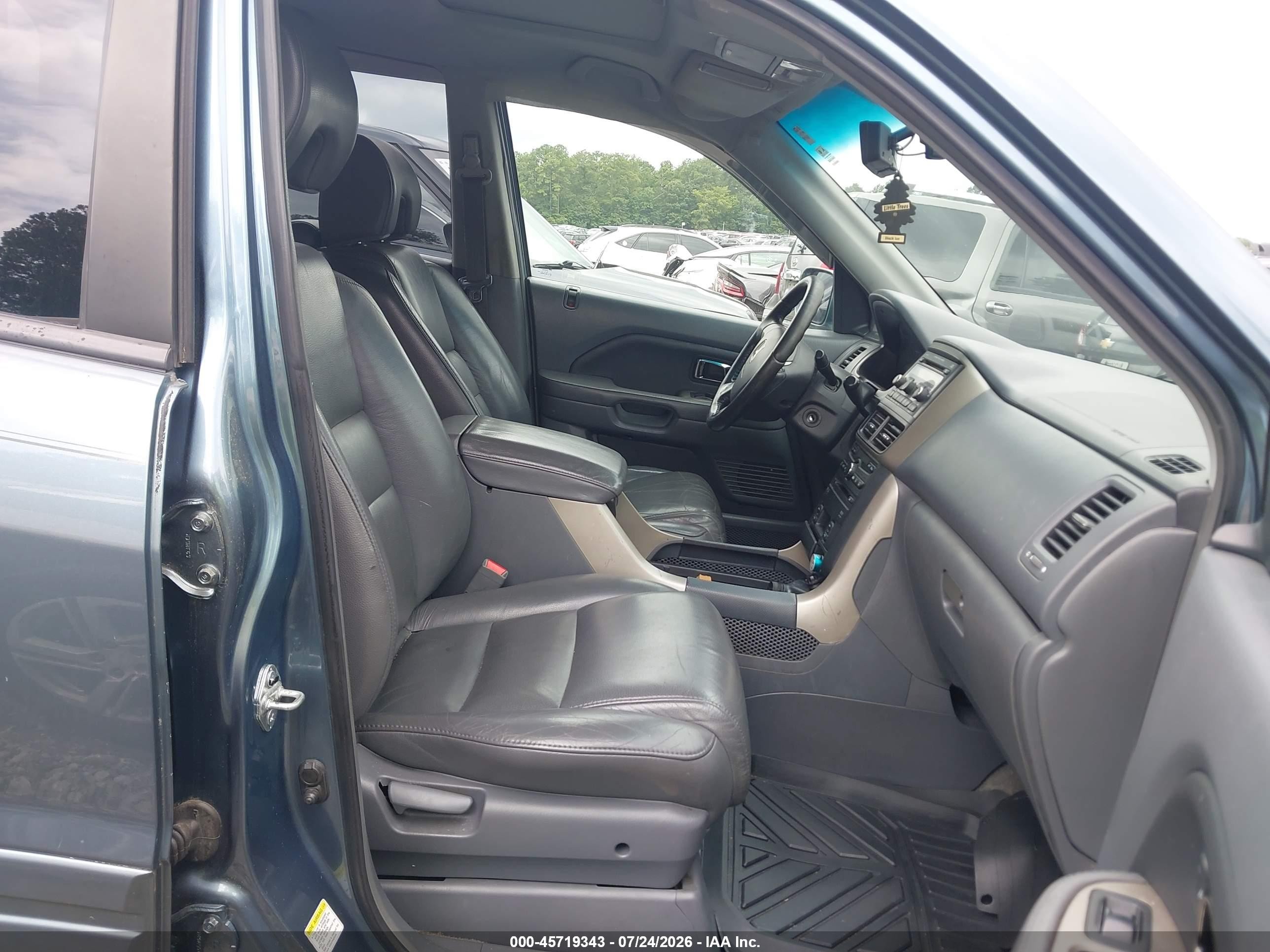 2006 Honda Pilot Ex-l Blue vin: 5FNYF28666B018356