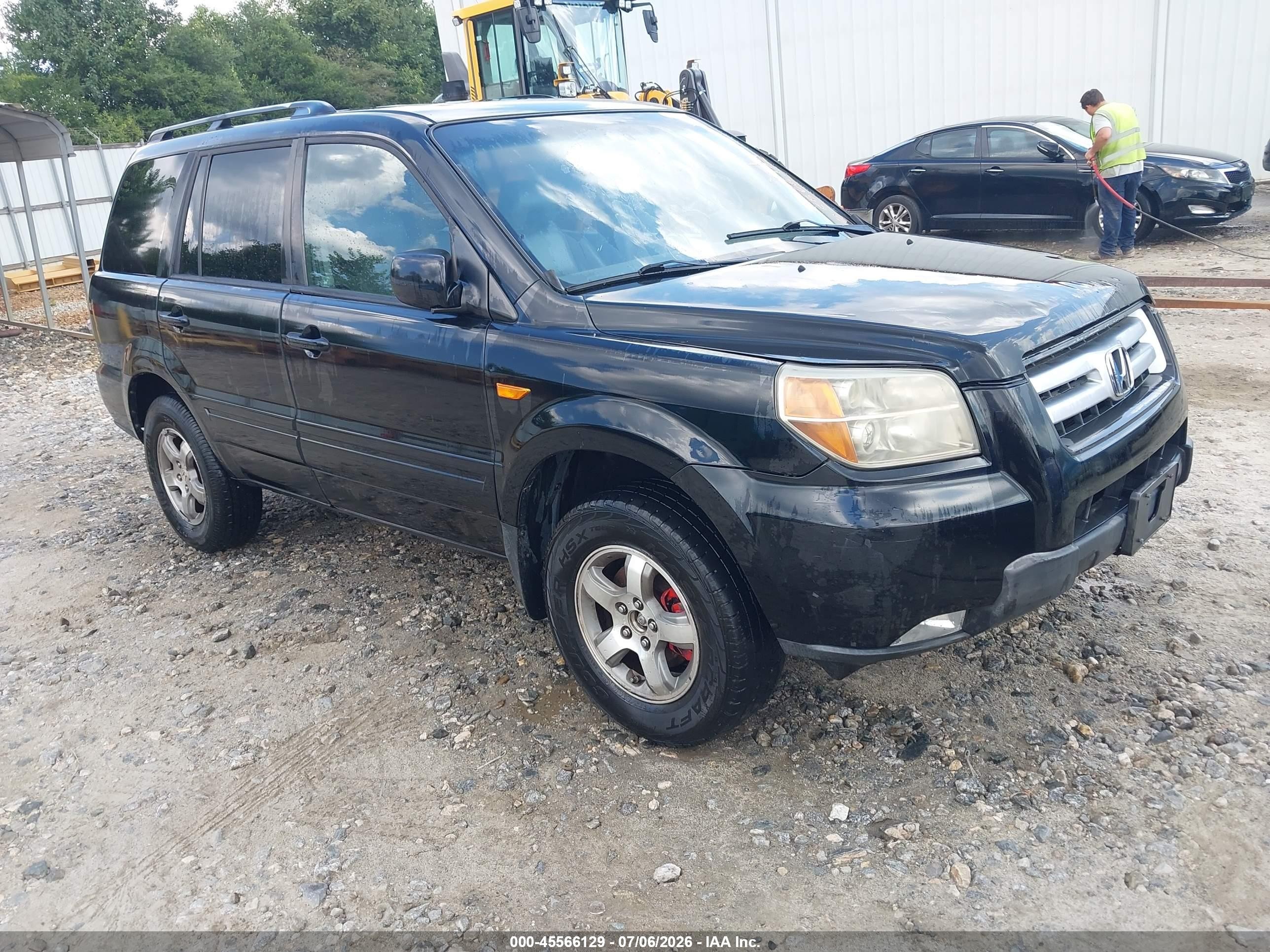 2007 Honda Pilot Ex-l Black vin: 5FNYF28667B018570