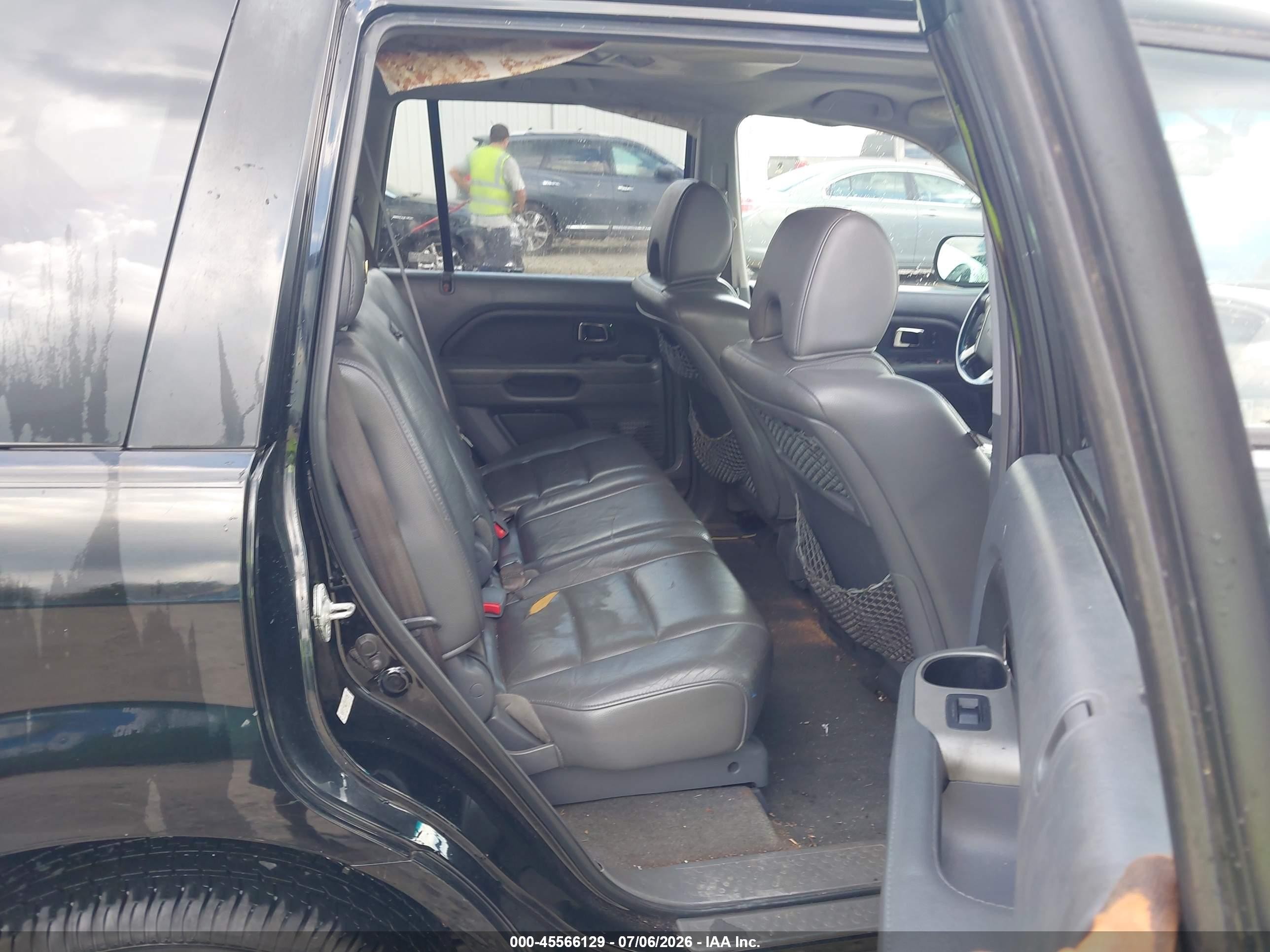 2007 Honda Pilot Ex-l Black vin: 5FNYF28667B018570