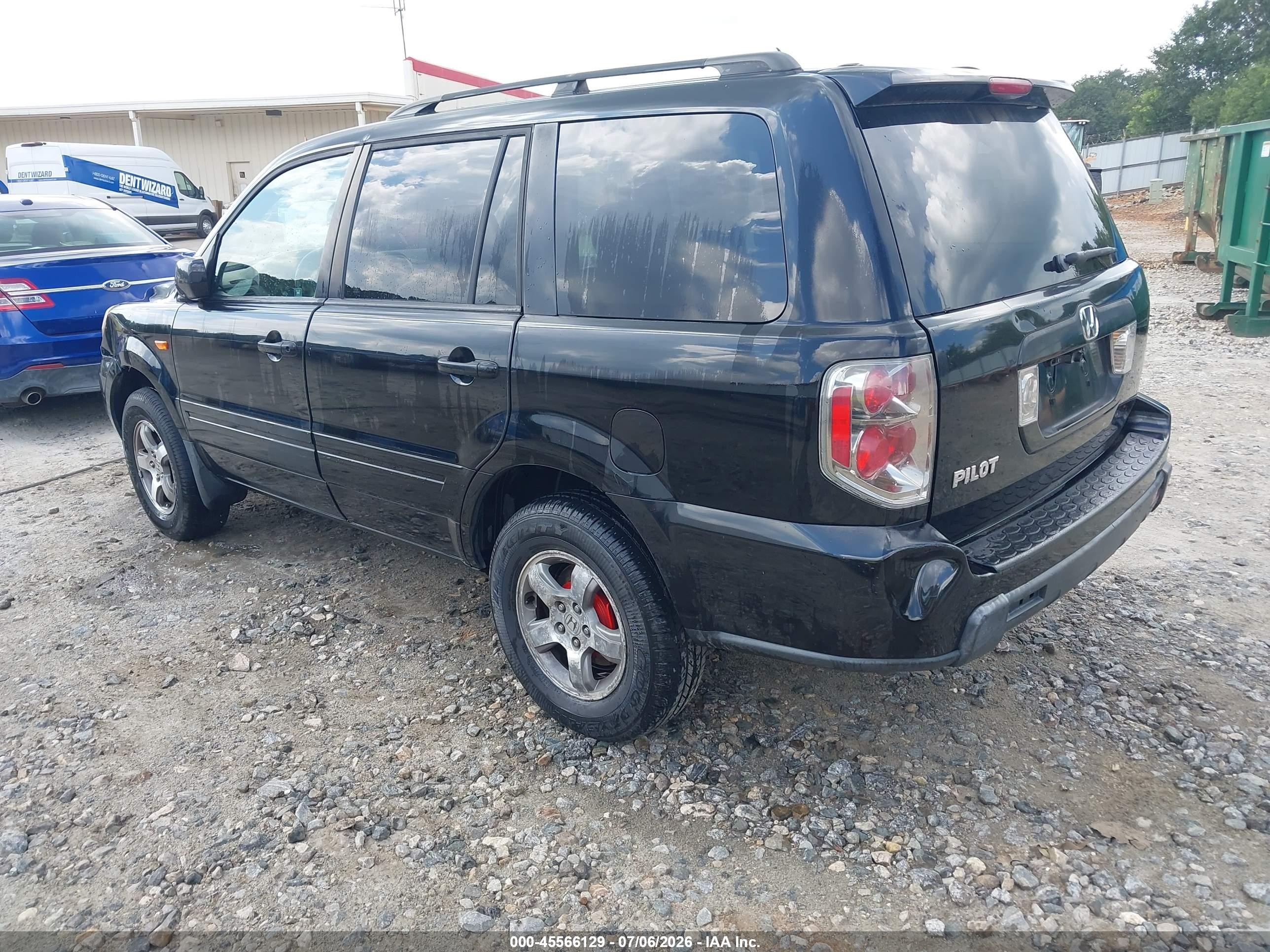 2007 Honda Pilot Ex-l Black vin: 5FNYF28667B018570