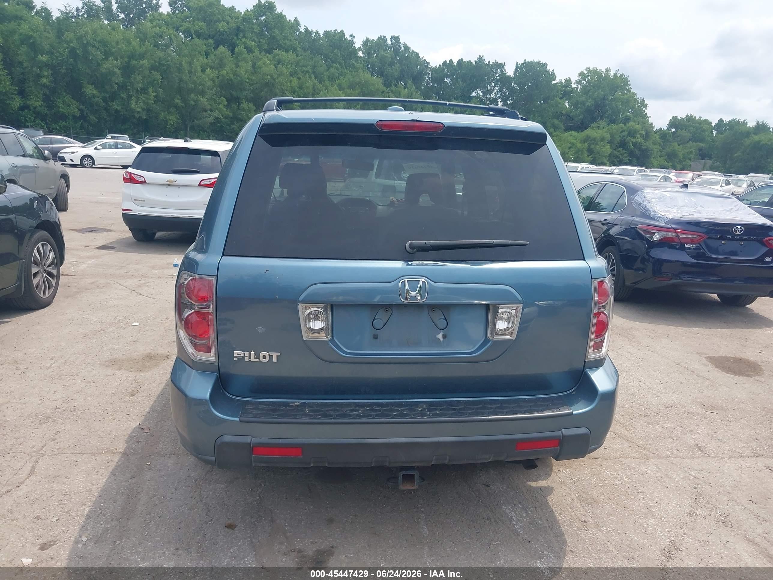 2007 Honda Pilot Ex-l Синий vin: 5FNYF28667B019315