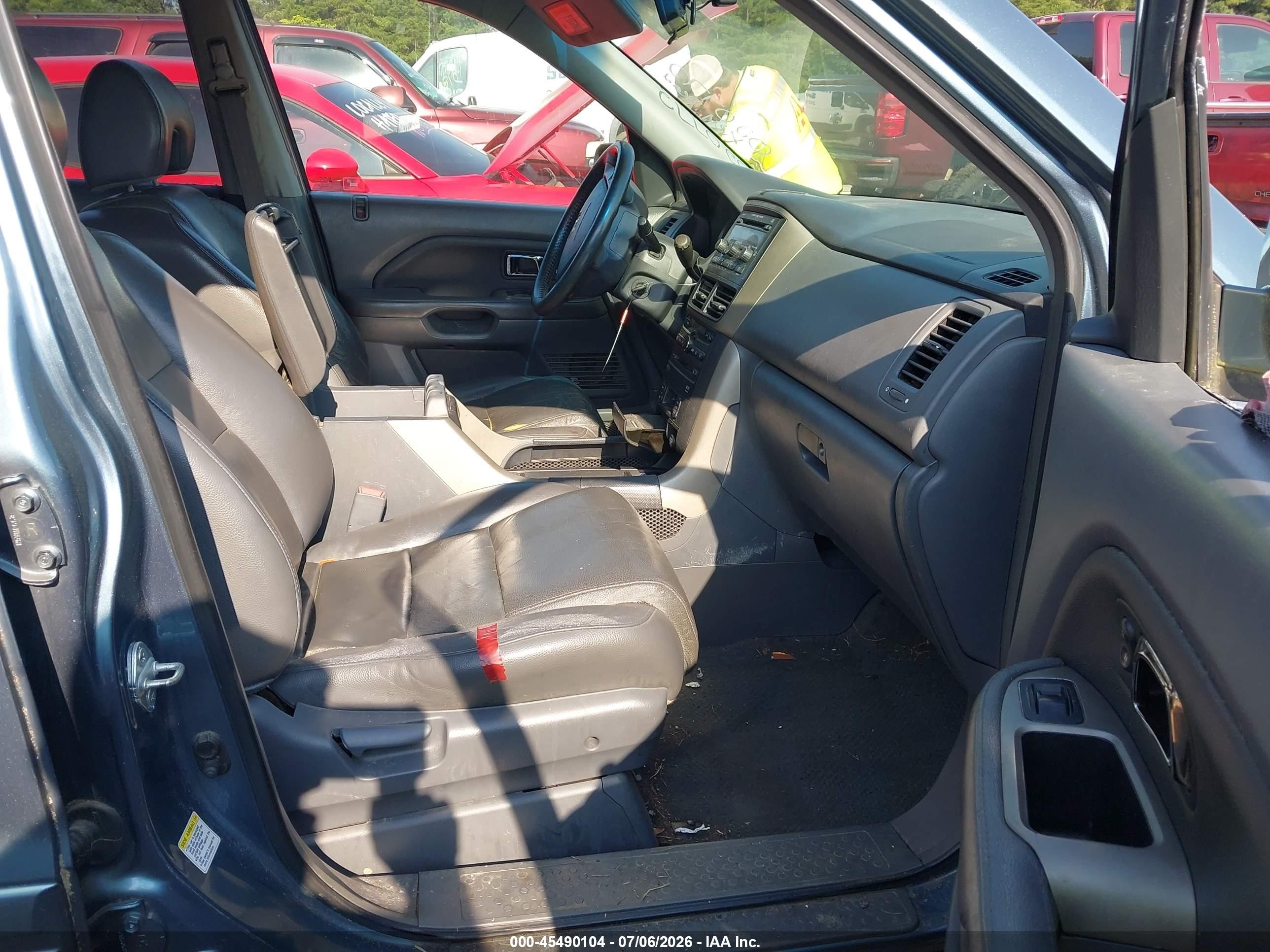 2007 Honda Pilot Ex-l Blue vin: 5FNYF28667B020772