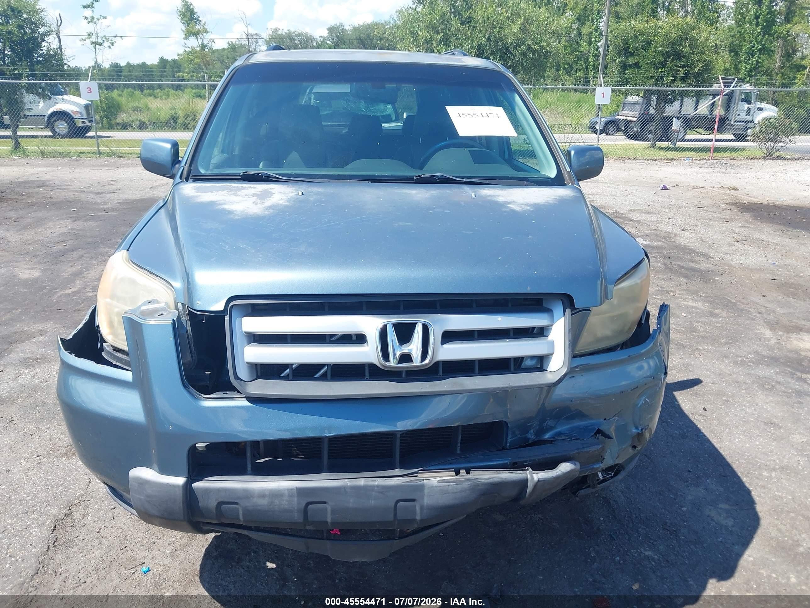 2008 Honda Pilot Ex-l Blue vin: 5FNYF28668B020448