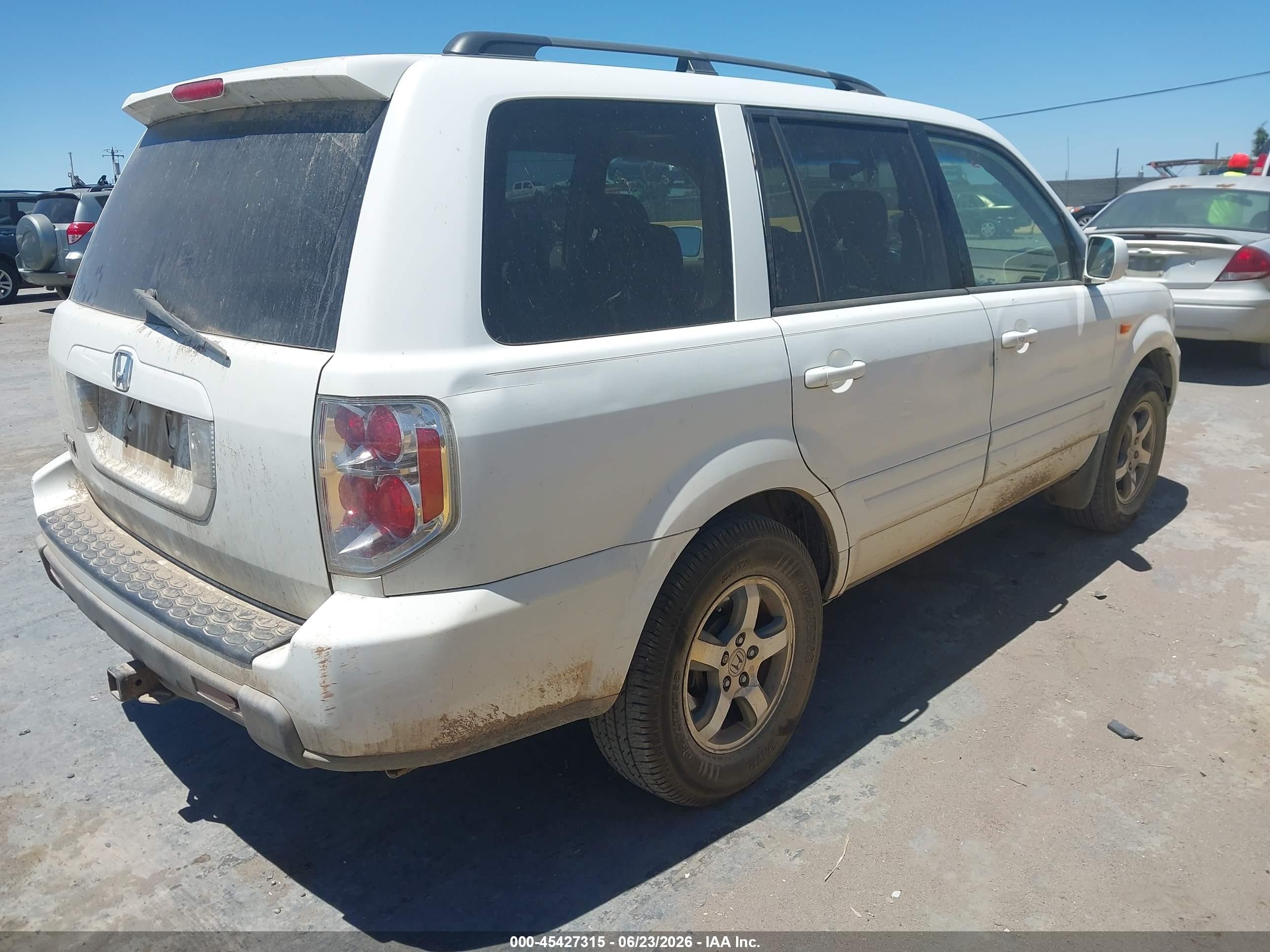 2008 Honda Pilot Ex-l White vin: 5FNYF28668B024242