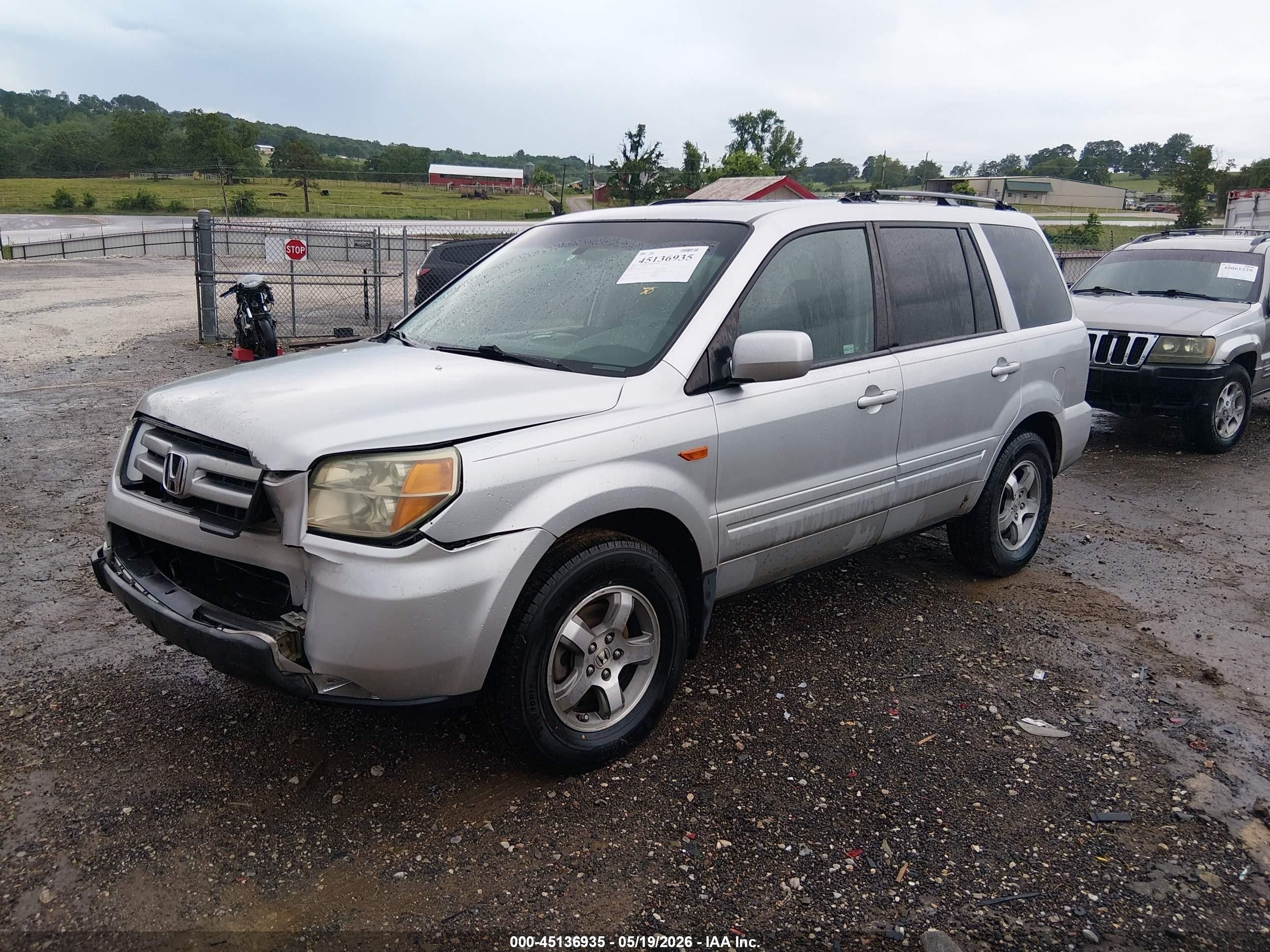 2006 Honda Pilot Ex-l Серебряный vin: 5FNYF28676B003977