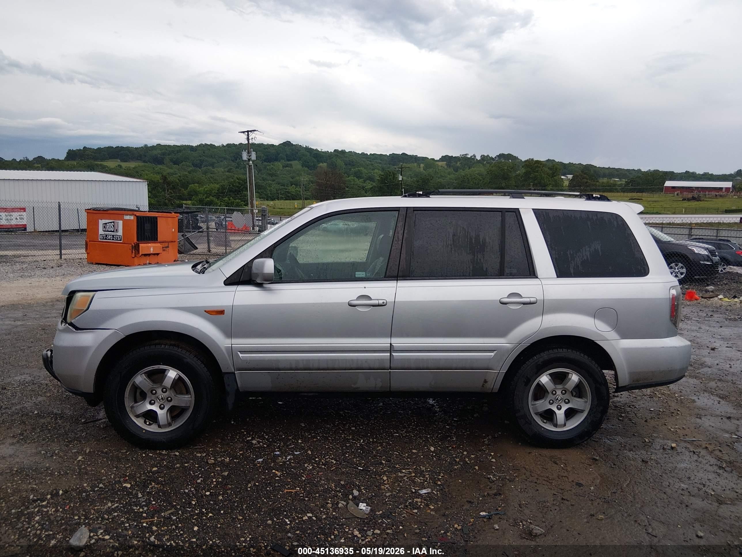 2006 Honda Pilot Ex-l Серебряный vin: 5FNYF28676B003977