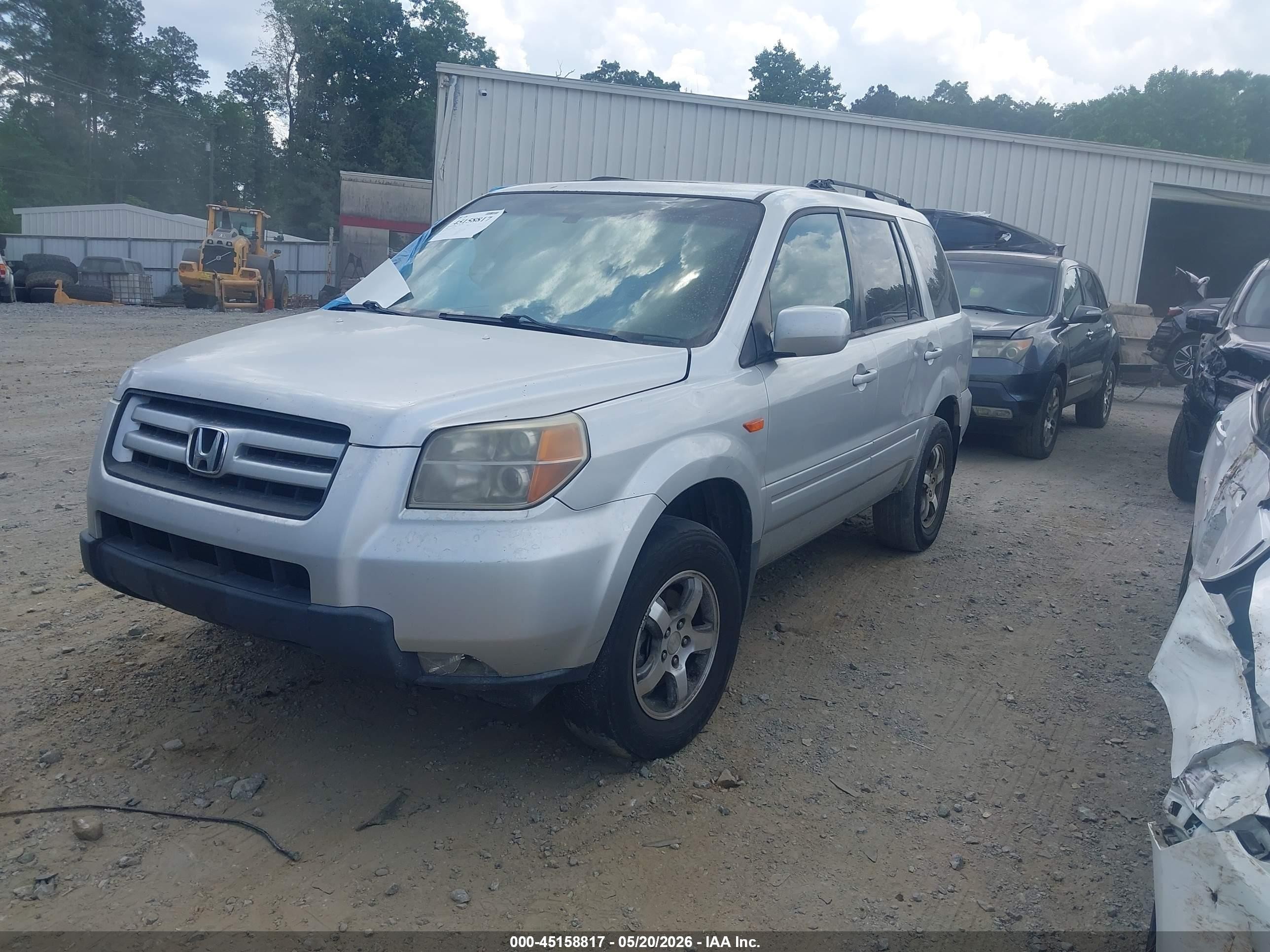 2007 Honda Pilot Ex-l Серебряный vin: 5FNYF28677B010607