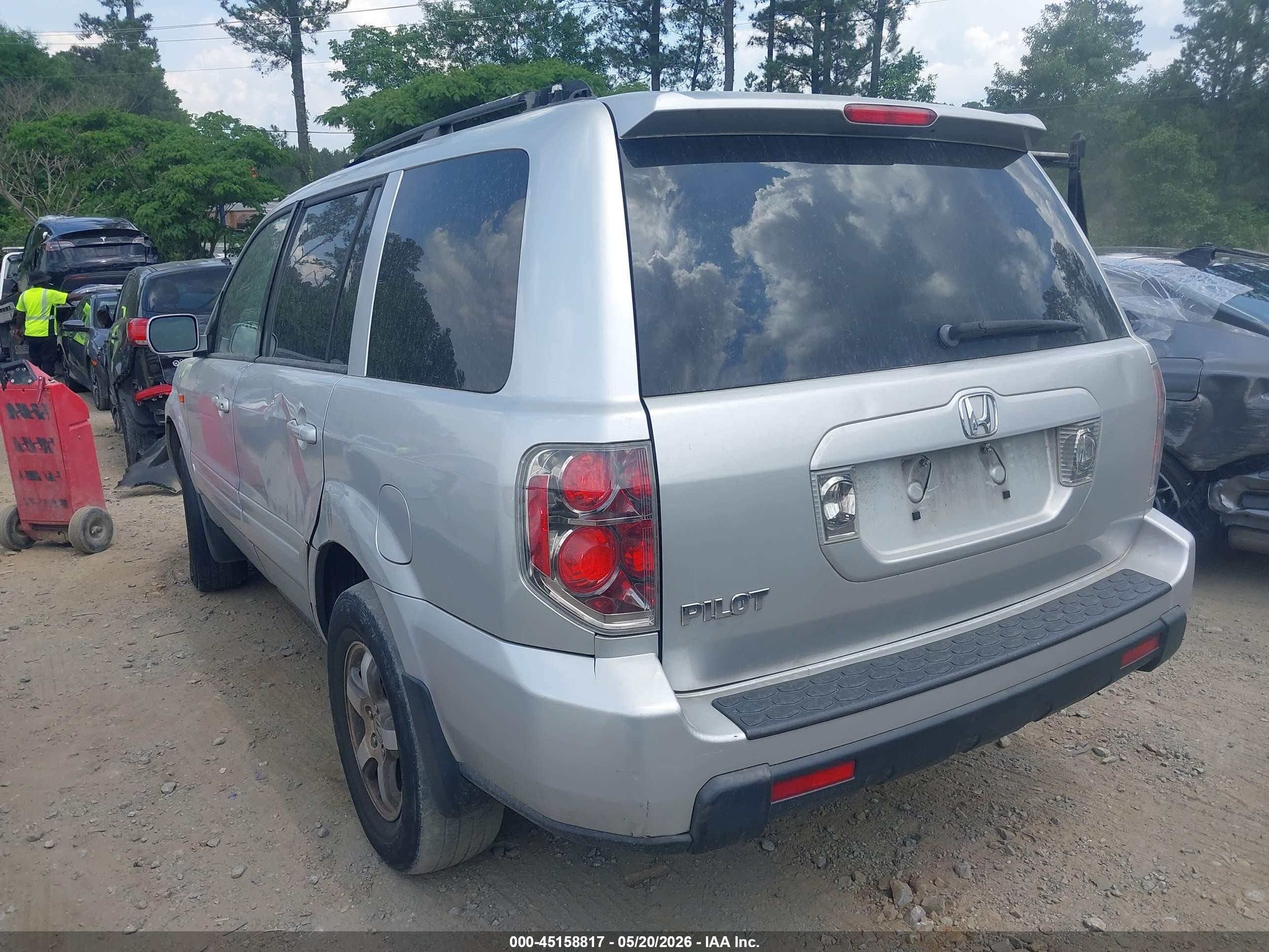2007 Honda Pilot Ex-l Серебряный vin: 5FNYF28677B010607