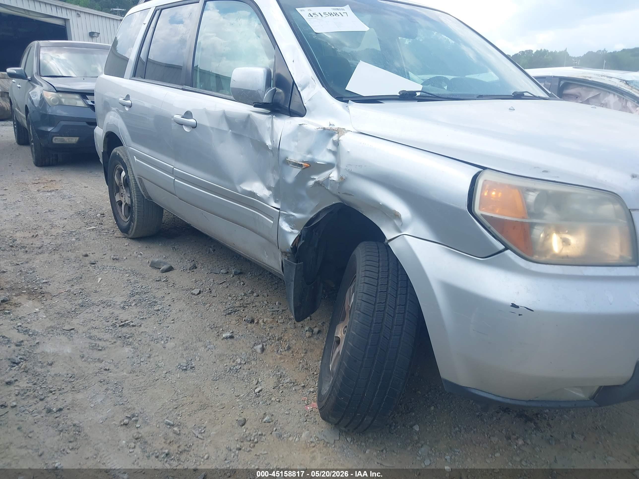 2007 Honda Pilot Ex-l Серебряный vin: 5FNYF28677B010607