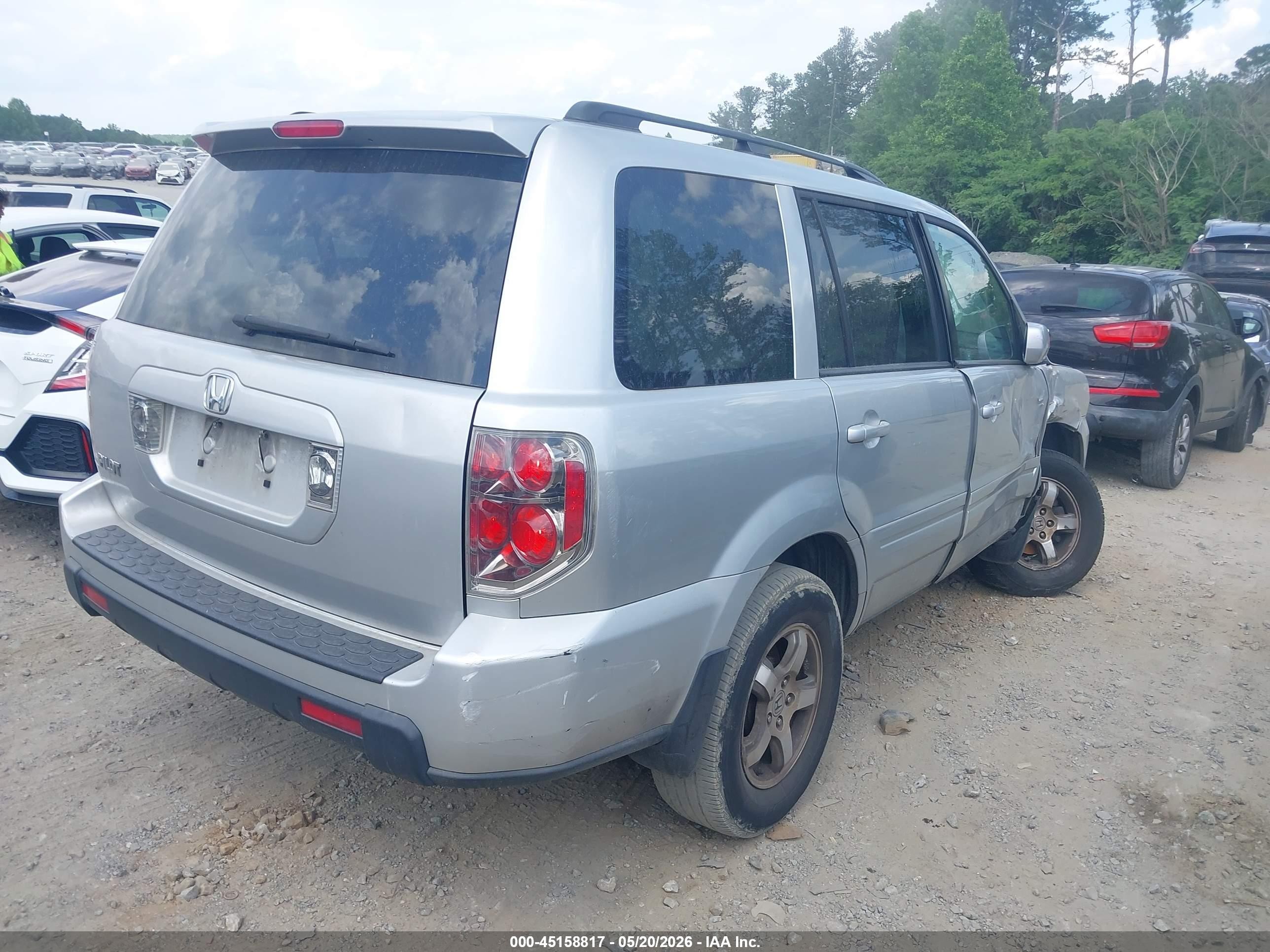 2007 Honda Pilot Ex-l Серебряный vin: 5FNYF28677B010607