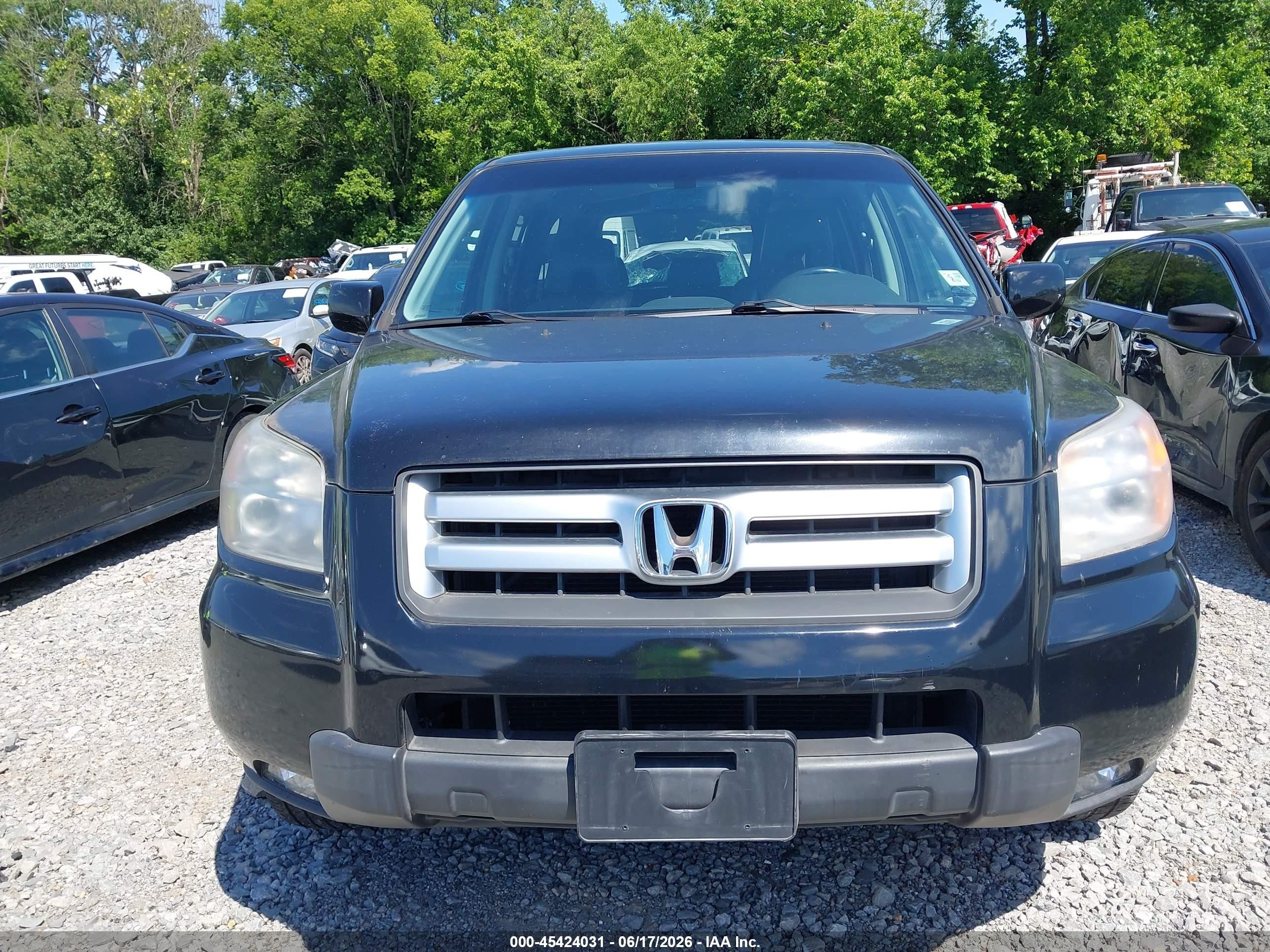 2007 Honda Pilot Ex-l Black vin: 5FNYF28677B011773