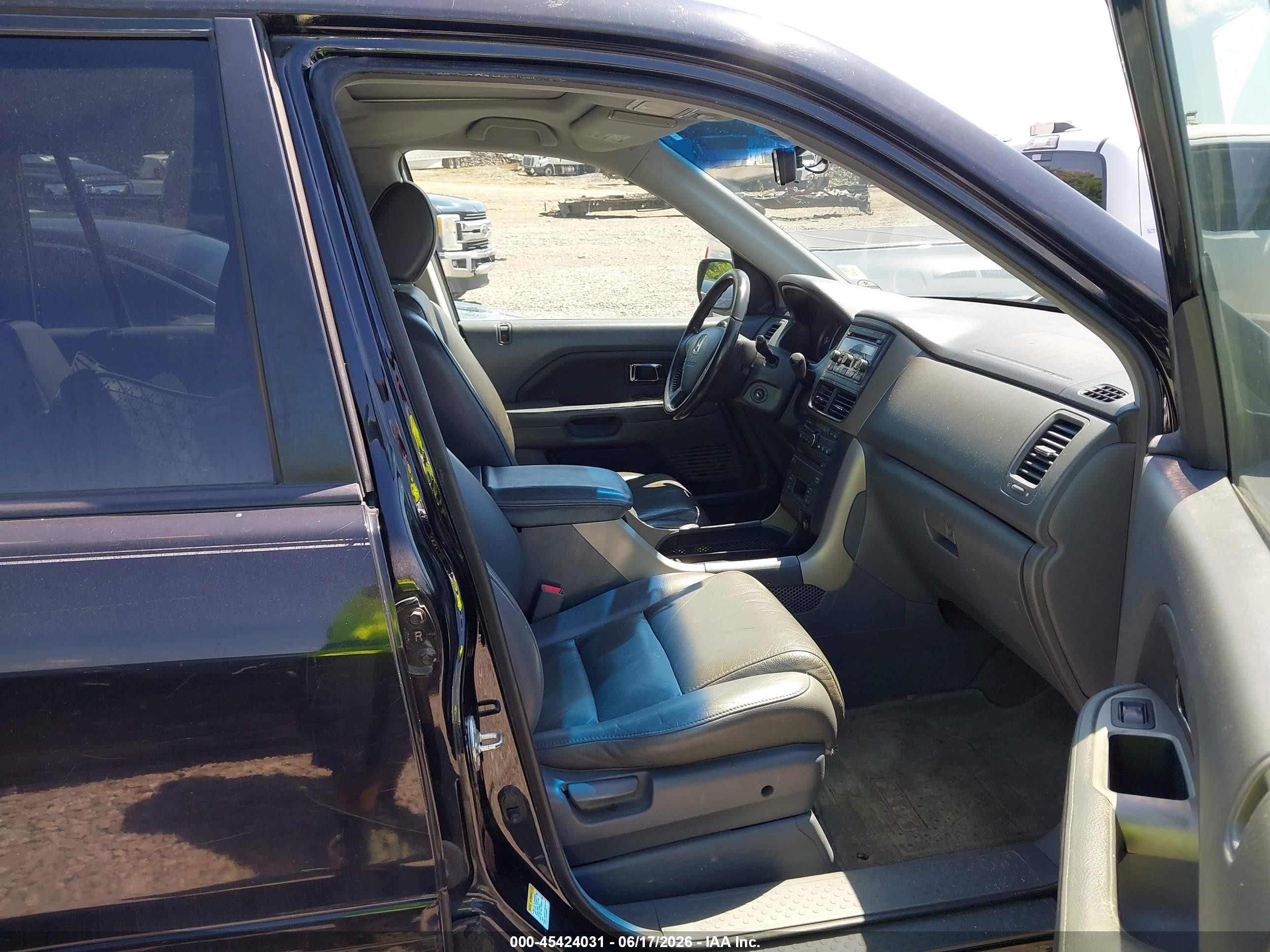 2007 Honda Pilot Ex-l Black vin: 5FNYF28677B011773