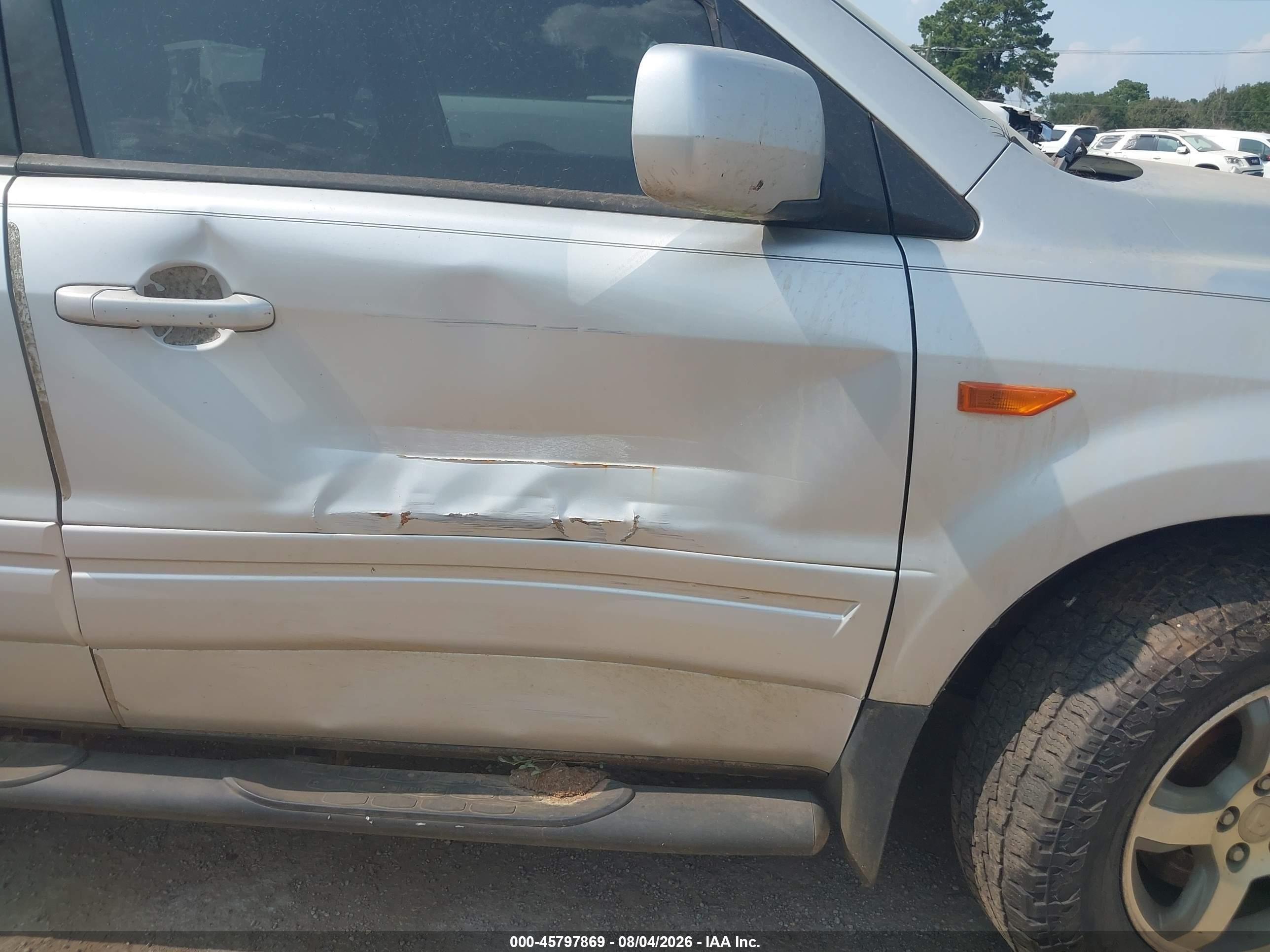 2007 Honda Pilot Ex-l Silver vin: 5FNYF28677B022580