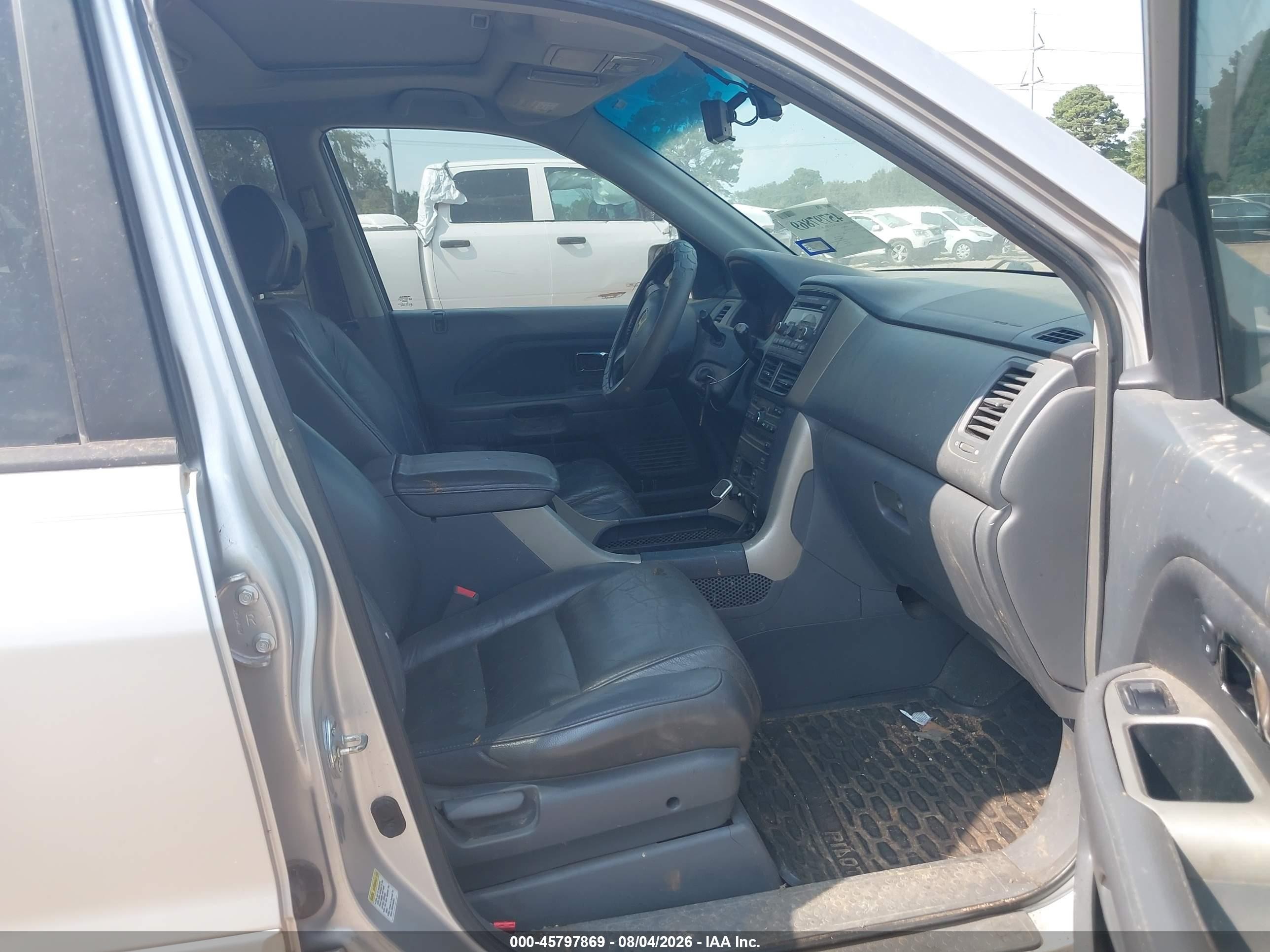 2007 Honda Pilot Ex-l Silver vin: 5FNYF28677B022580
