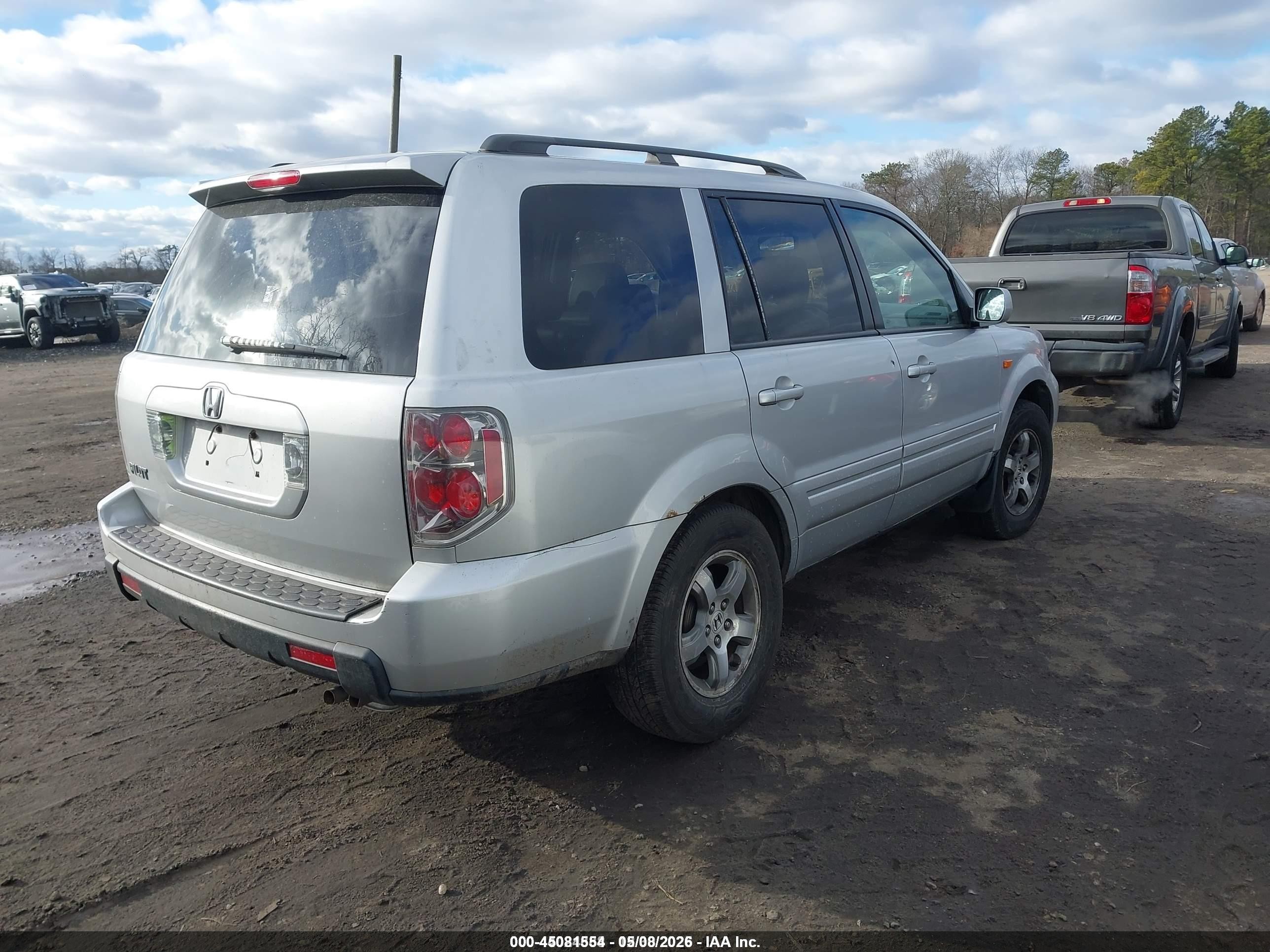 2006 Honda Pilot Ex-l Silver vin: 5FNYF28686B011859