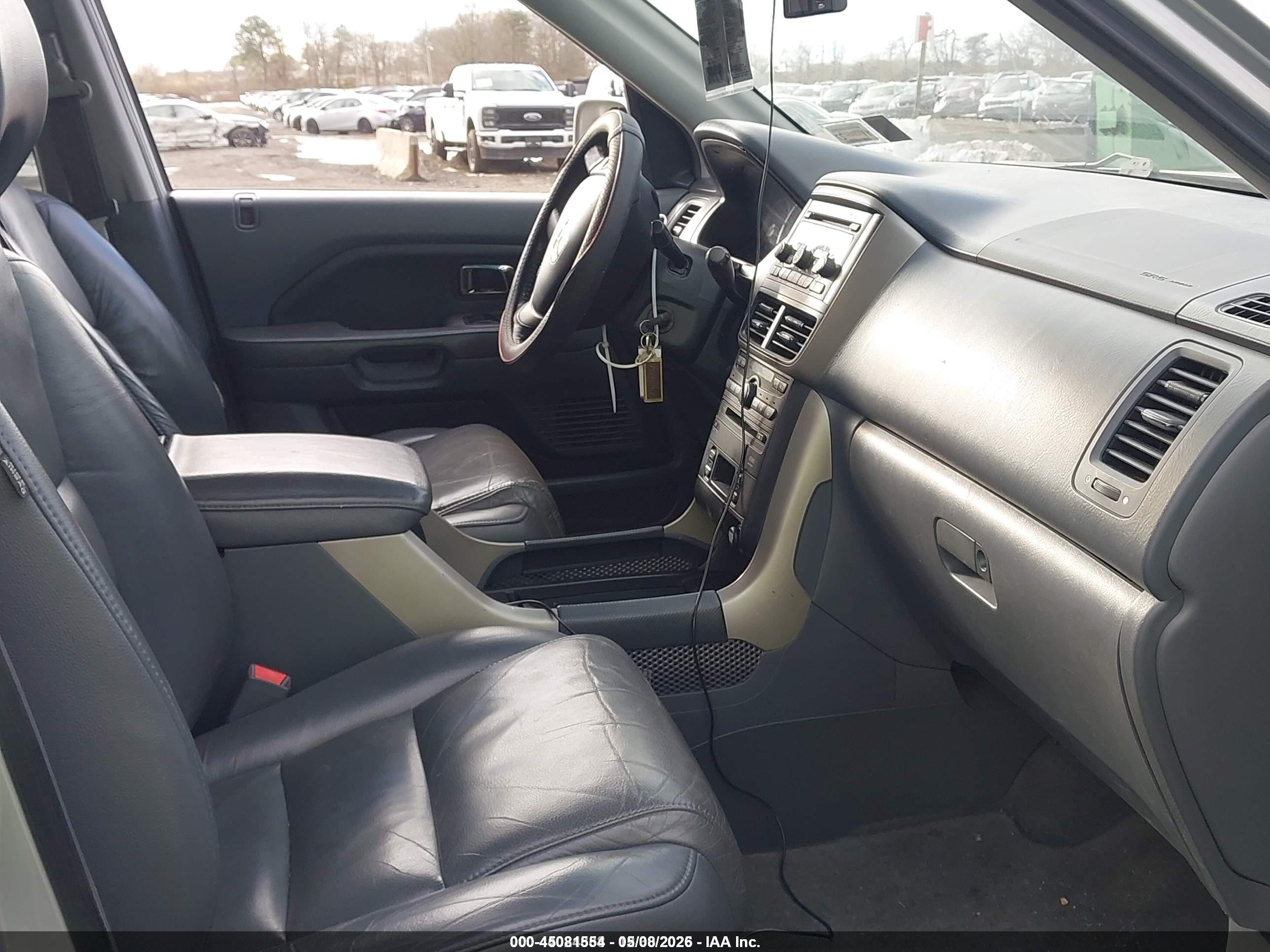 2006 Honda Pilot Ex-l Silver vin: 5FNYF28686B011859