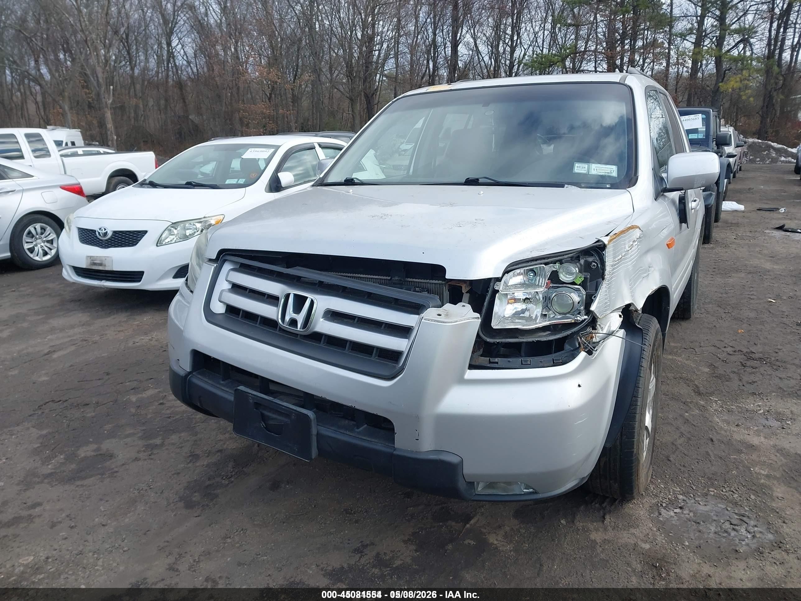 2006 Honda Pilot Ex-l Silver vin: 5FNYF28686B011859
