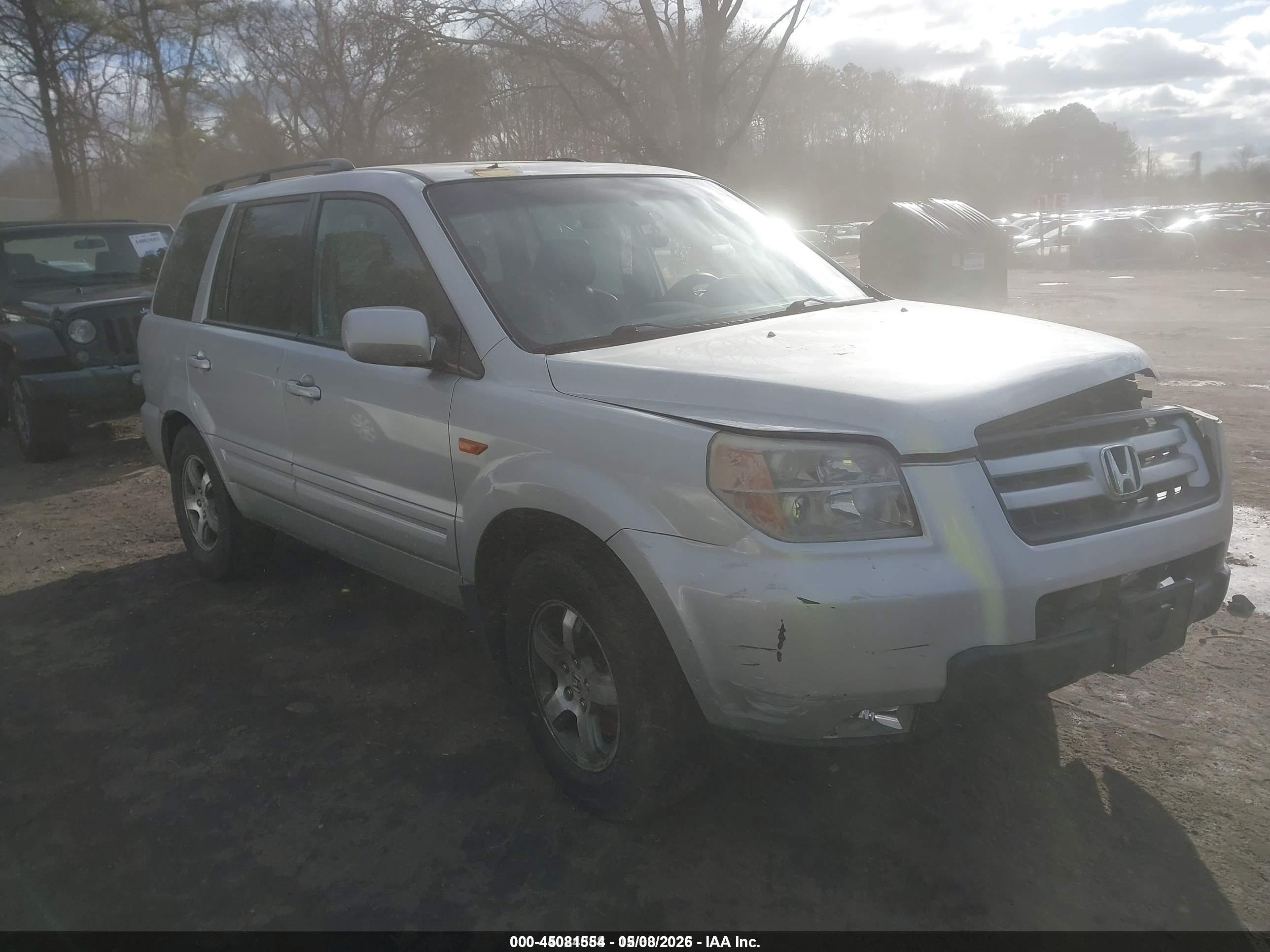 2006 Honda Pilot Ex-l Silver vin: 5FNYF28686B011859