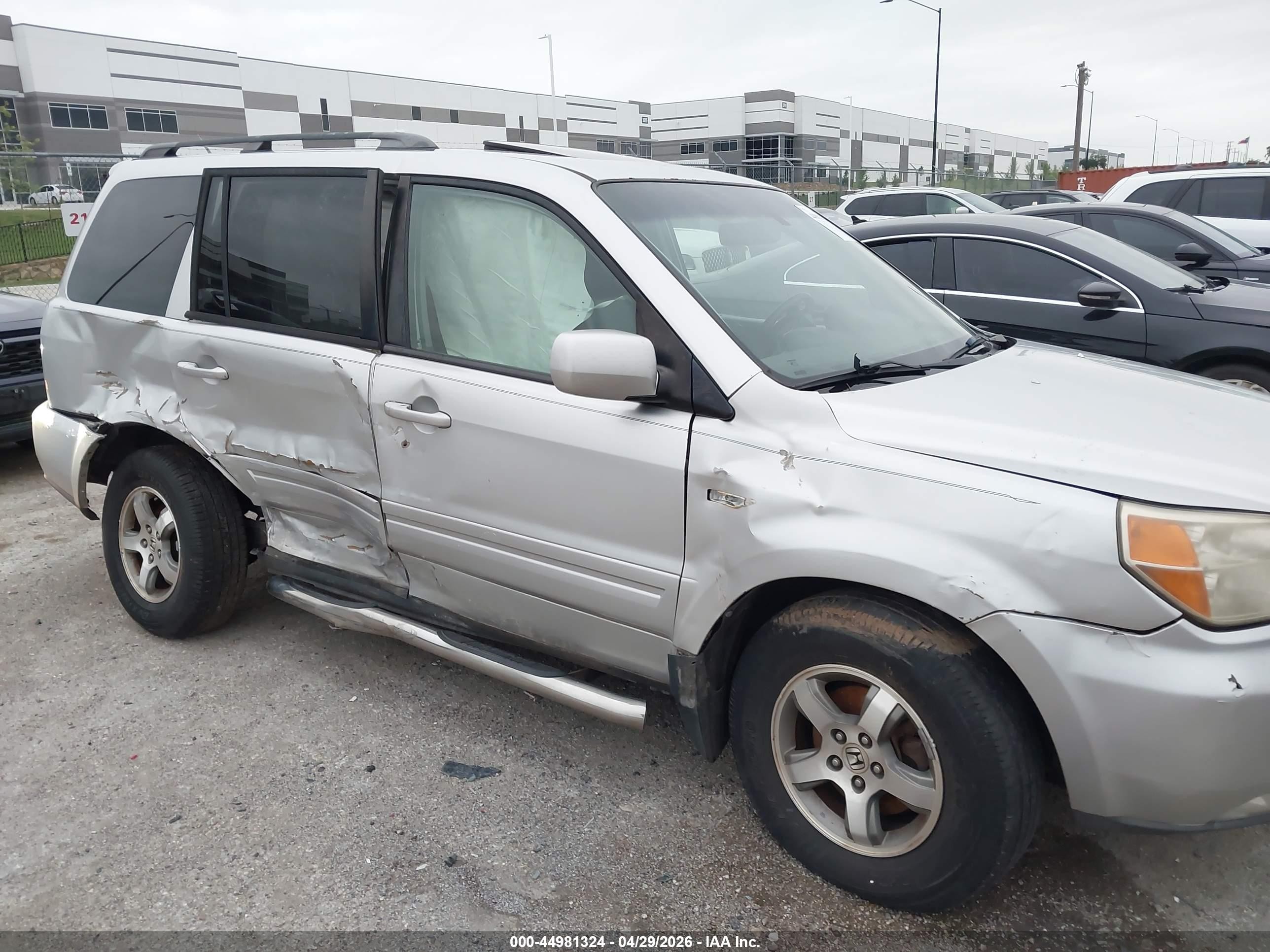 2006 Honda Pilot Ex-l Silver vin: 5FNYF28686B046398