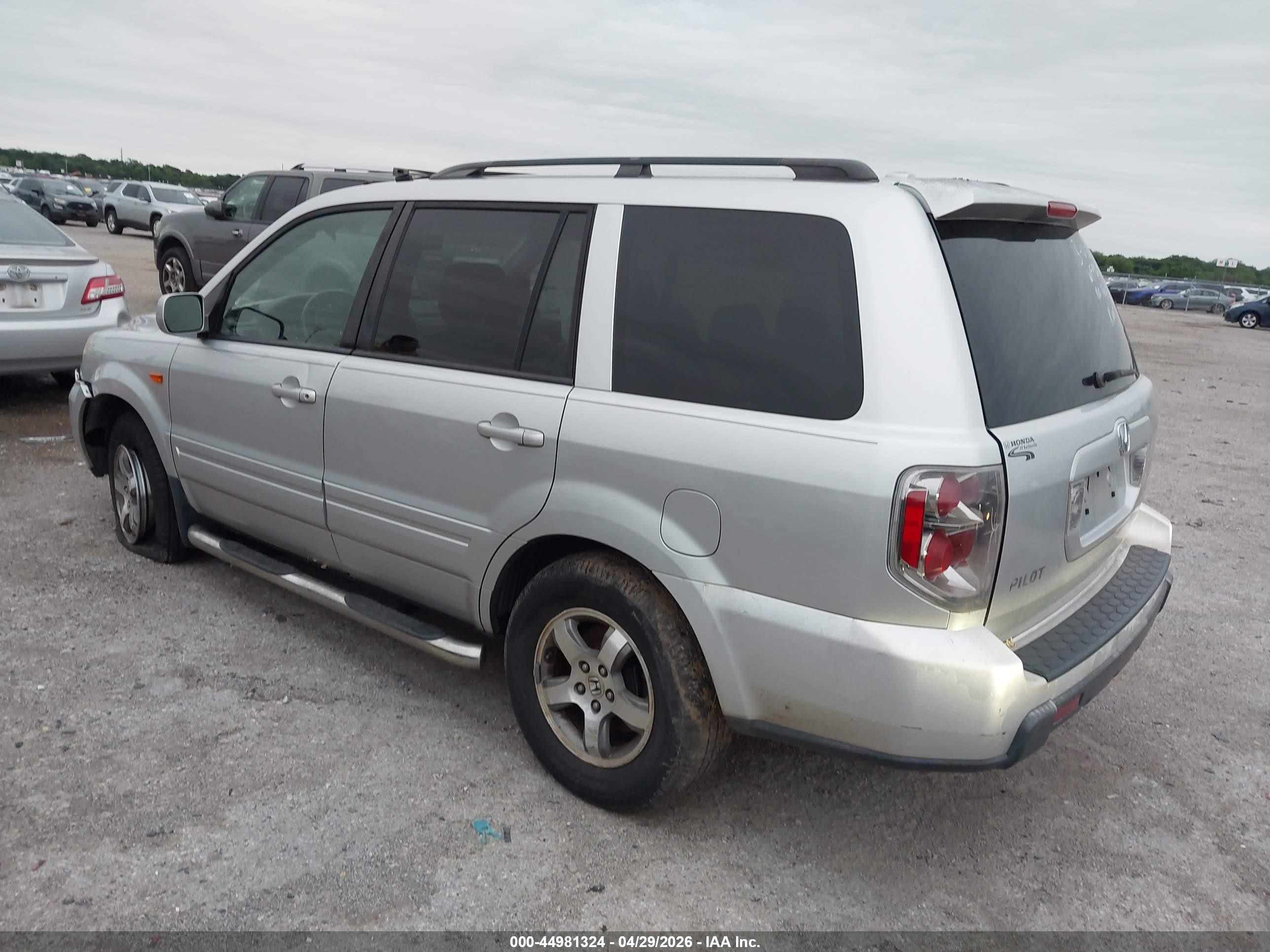 2006 Honda Pilot Ex-l Silver vin: 5FNYF28686B046398