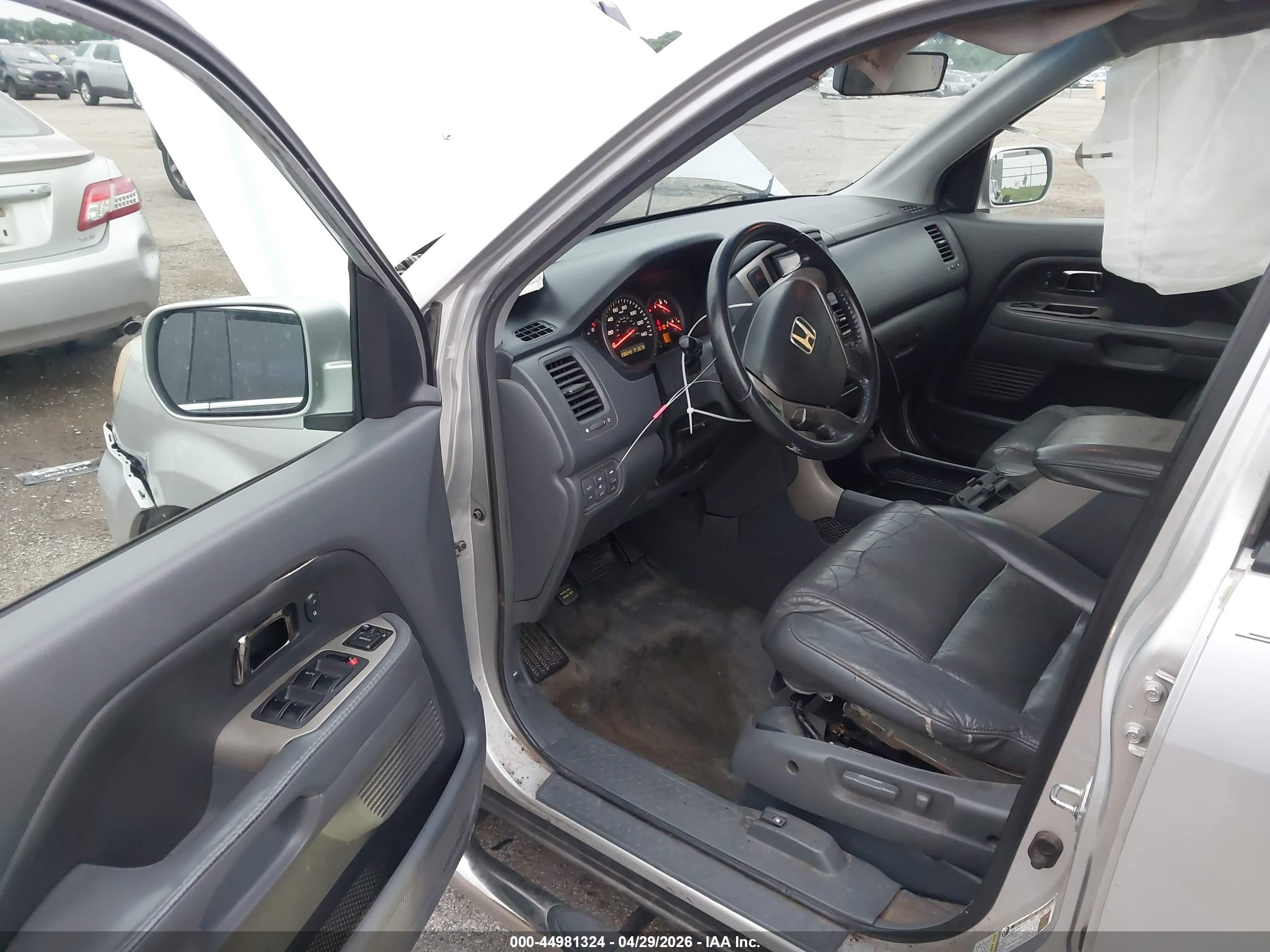 2006 Honda Pilot Ex-l Silver vin: 5FNYF28686B046398
