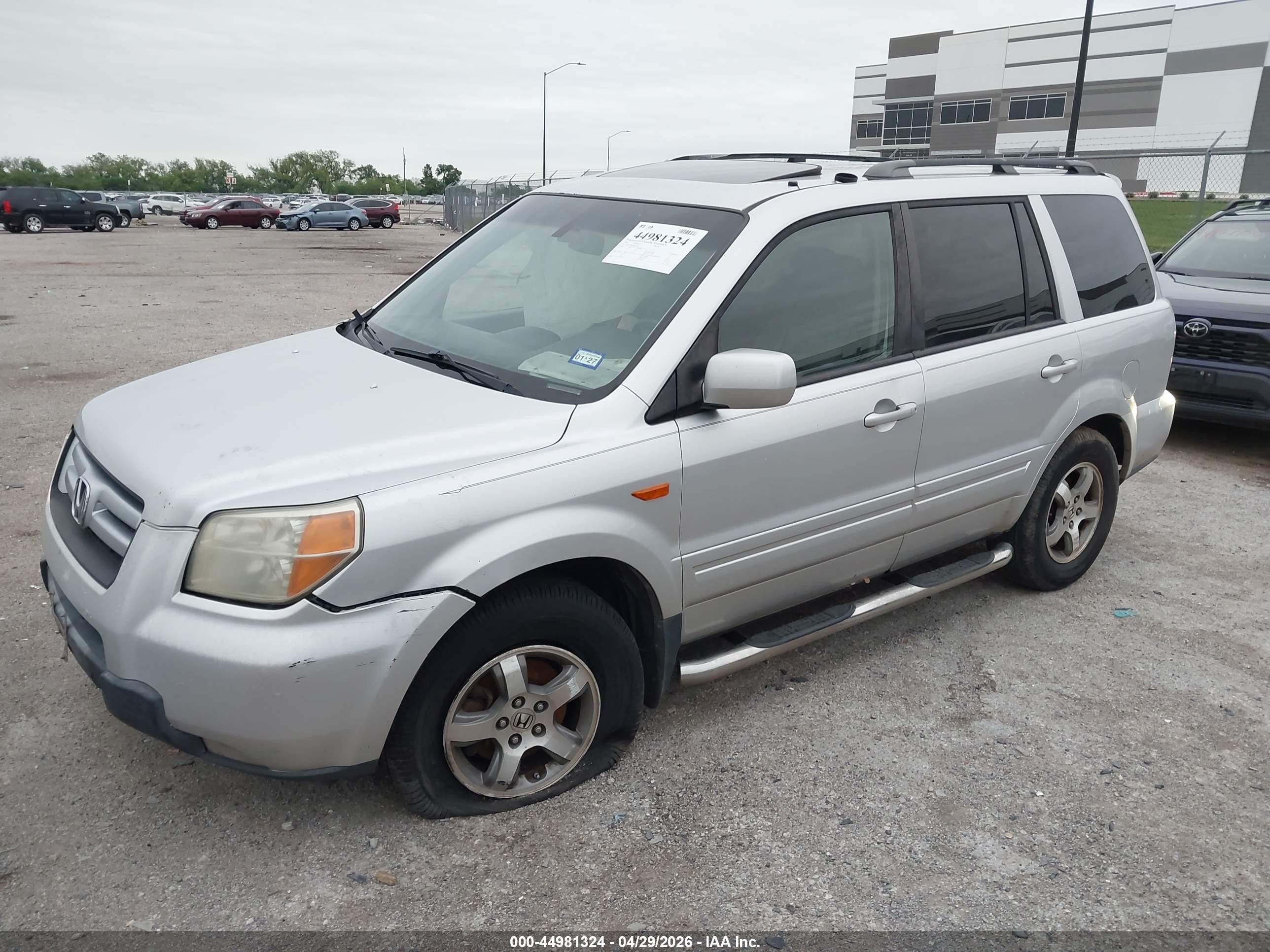 2006 Honda Pilot Ex-l Silver vin: 5FNYF28686B046398
