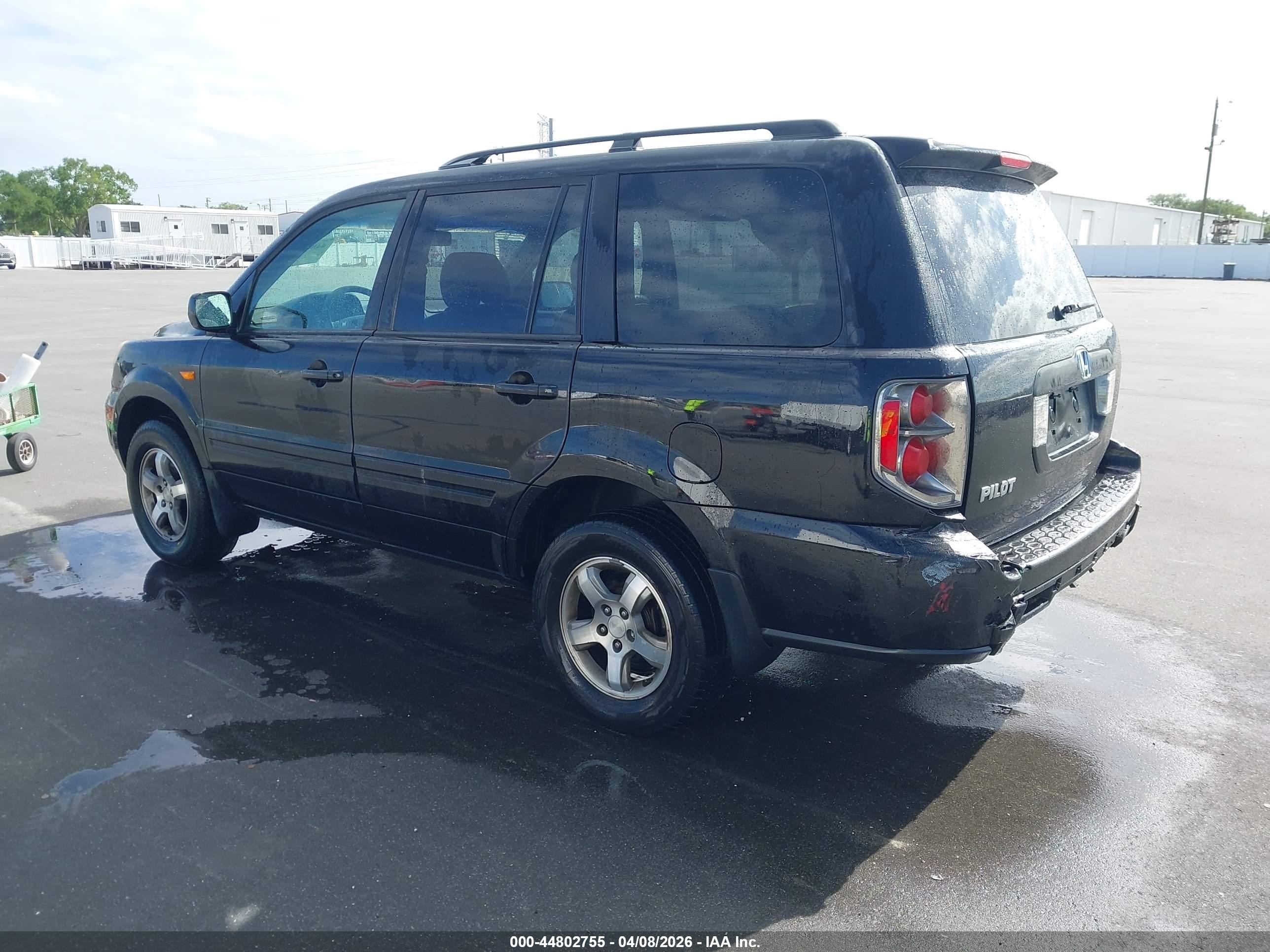 2007 Honda Pilot Ex-l Черный vin: 5FNYF28687B003956