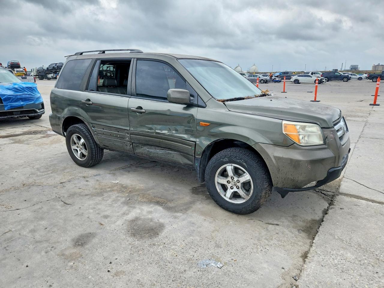 2006 Honda Pilot Ex Green vin: 5FNYF286X6B037976