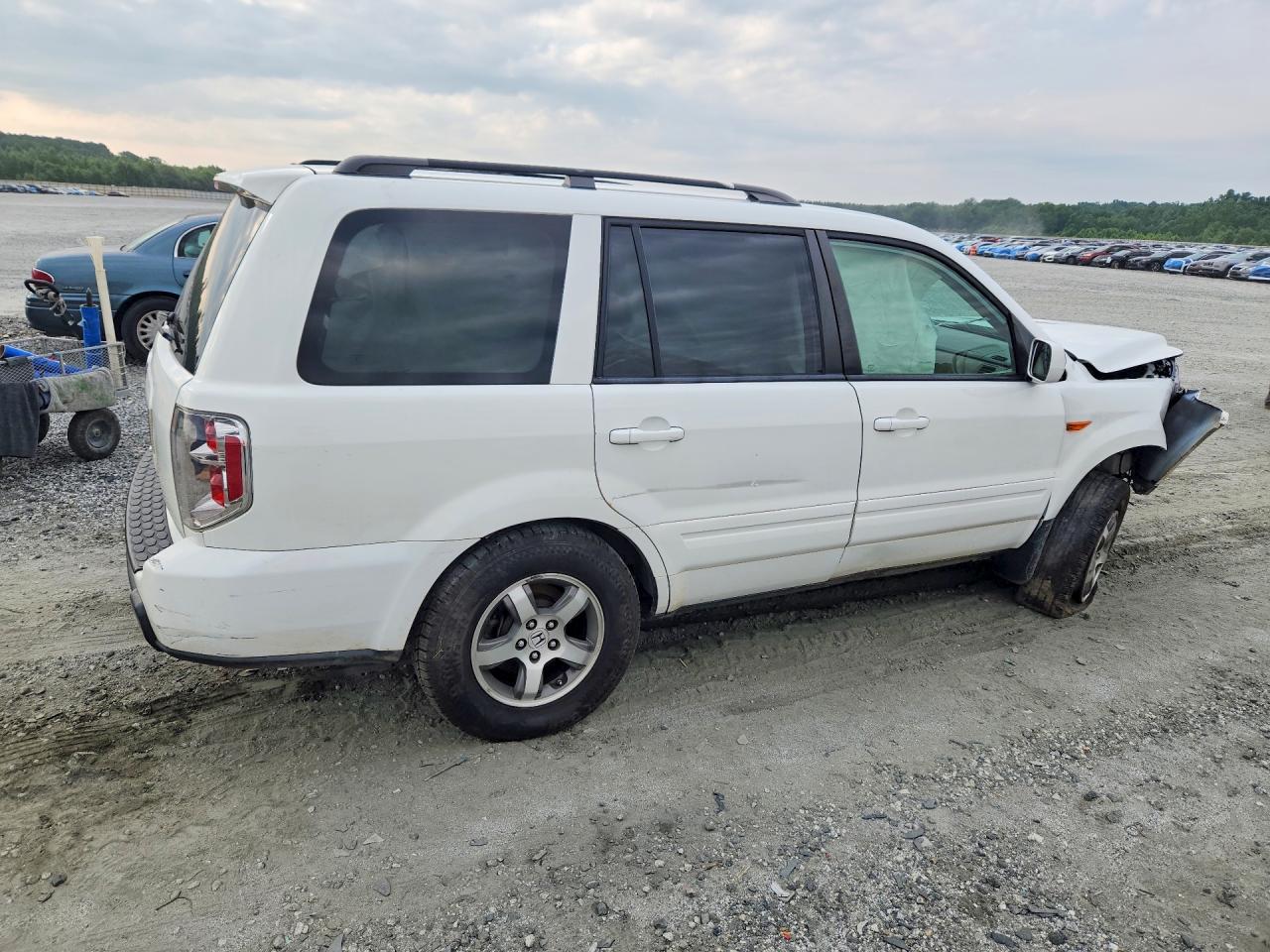 2007 Honda Pilot Exl White vin: 5FNYF286X7B014294