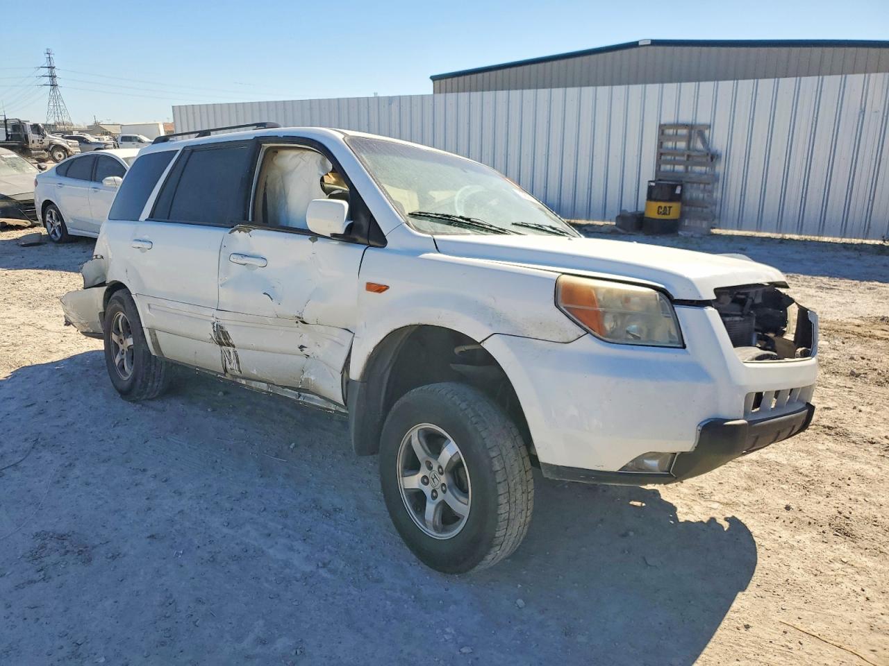 2007 Honda Pilot Exl White vin: 5FNYF28707B046969