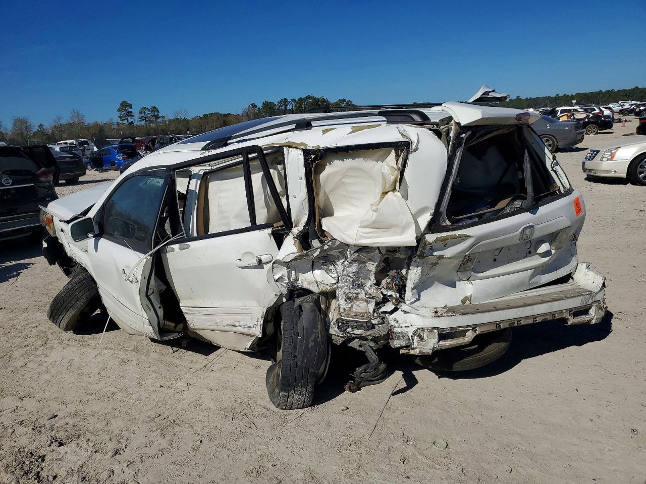 2007 Honda Pilot Exl White vin: 5FNYF28707B046969