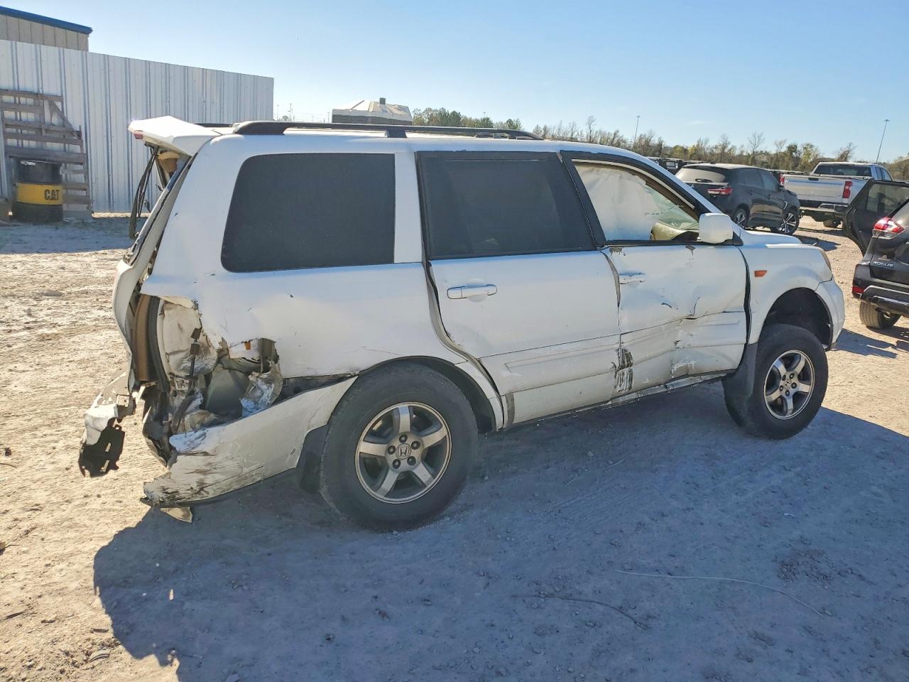 2007 Honda Pilot Exl White vin: 5FNYF28707B046969