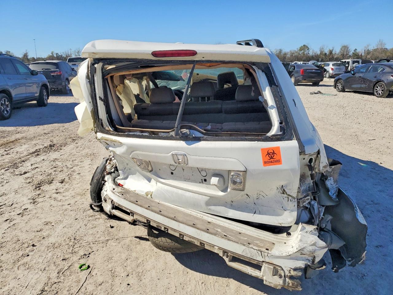 2007 Honda Pilot Exl White vin: 5FNYF28707B046969