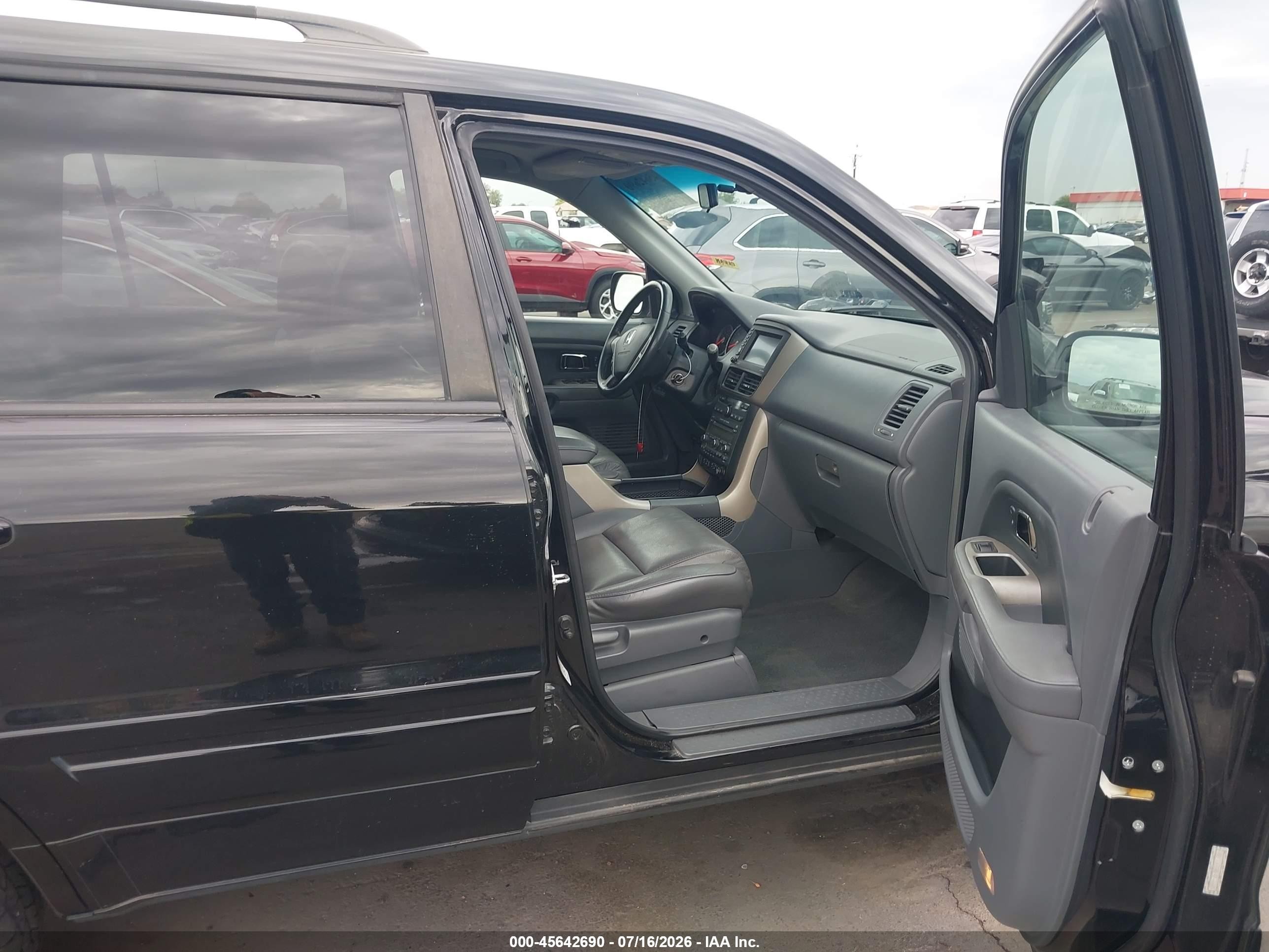 2008 Honda Pilot Ex-l Black vin: 5FNYF28708B001323