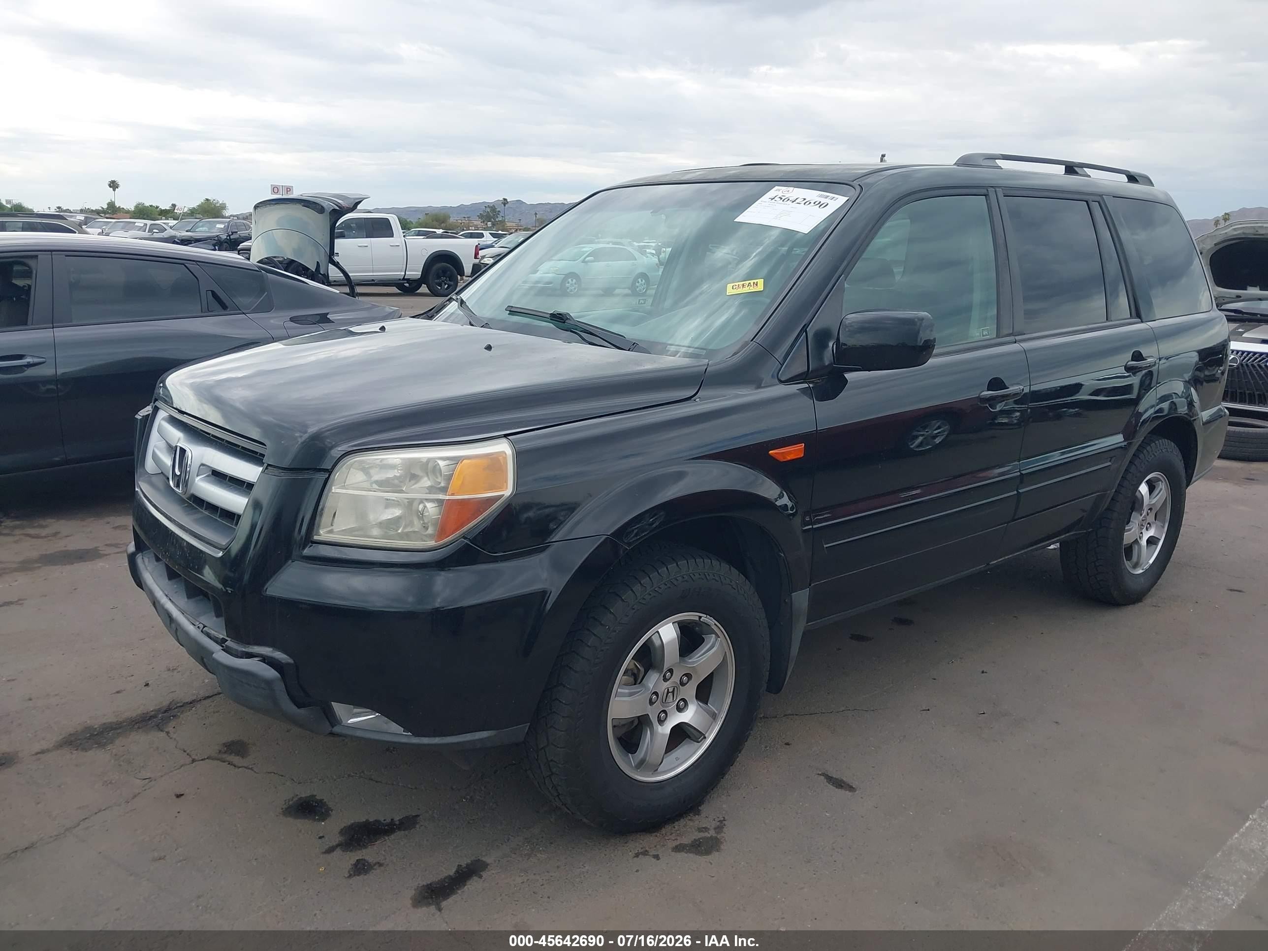 2008 Honda Pilot Ex-l Black vin: 5FNYF28708B001323
